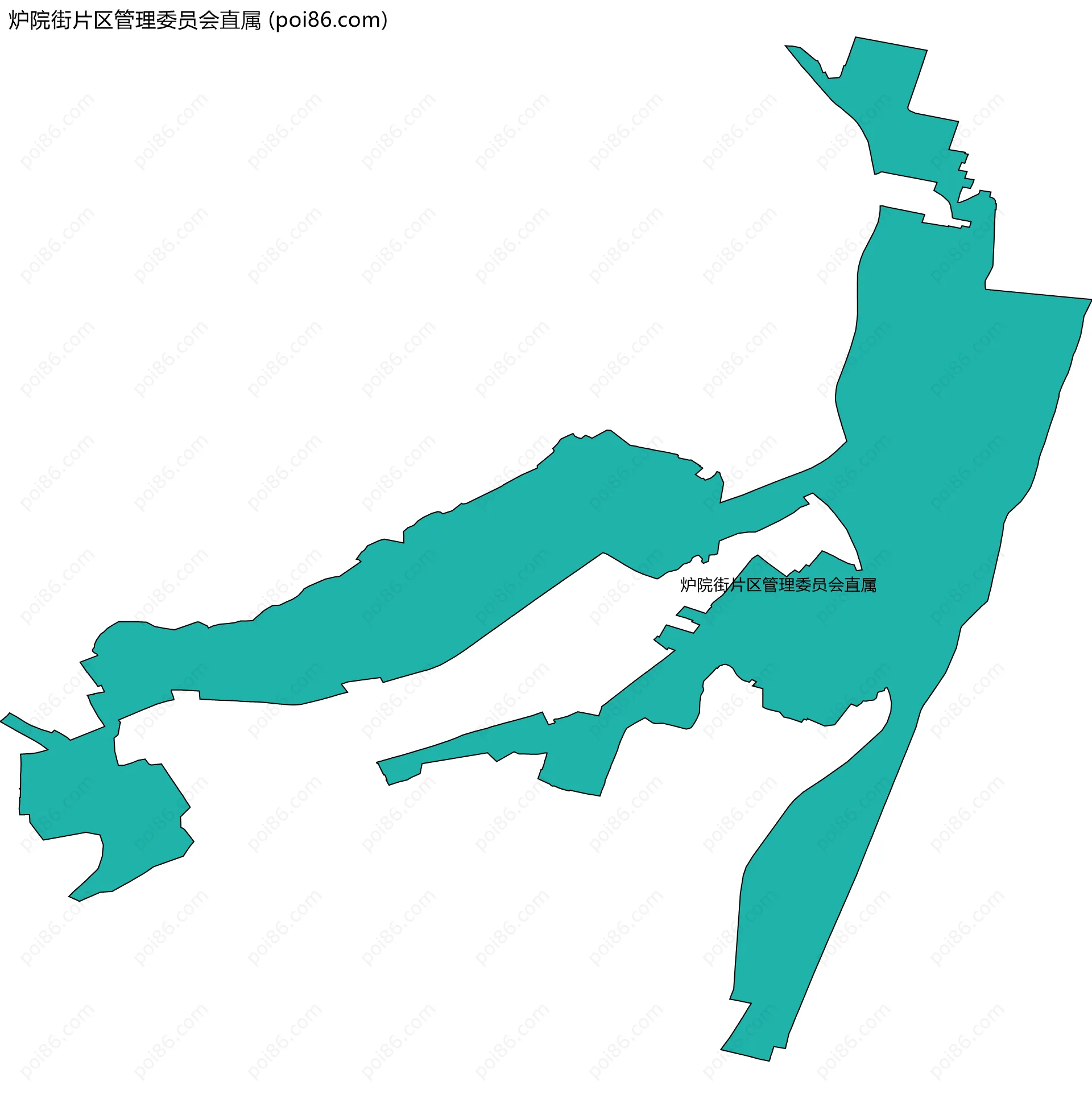 炉院街片区管理委员会直属边界地图