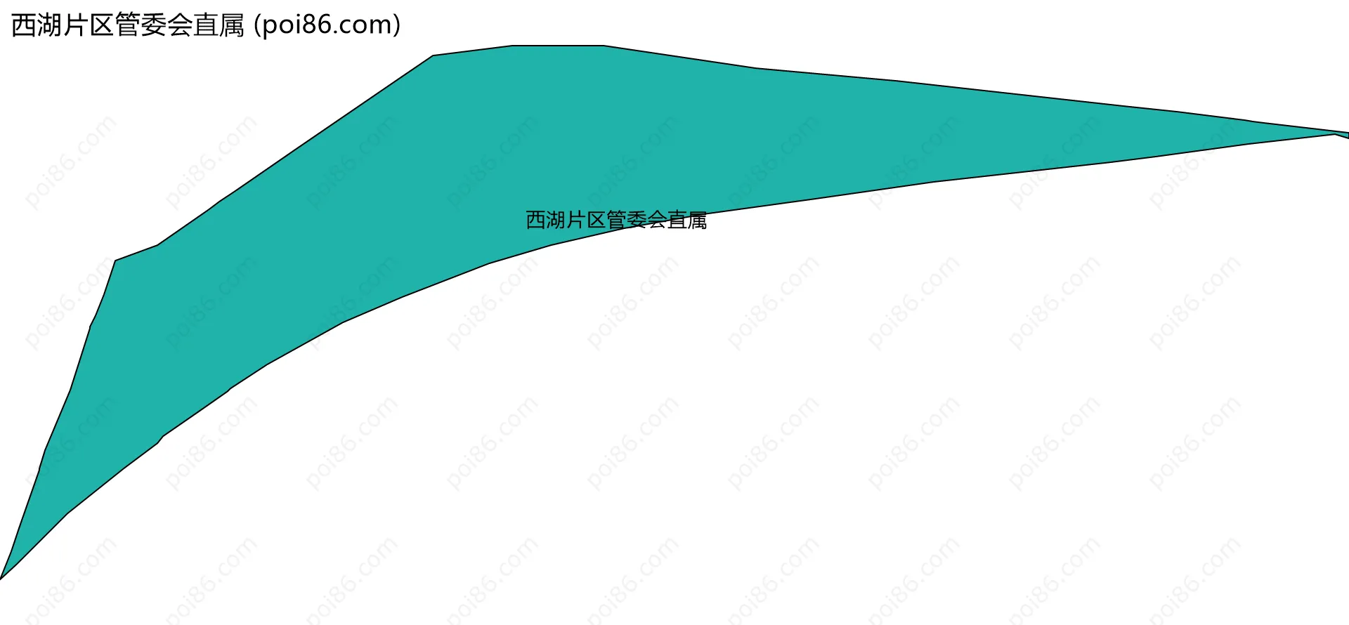 西湖片区管委会直属边界地图