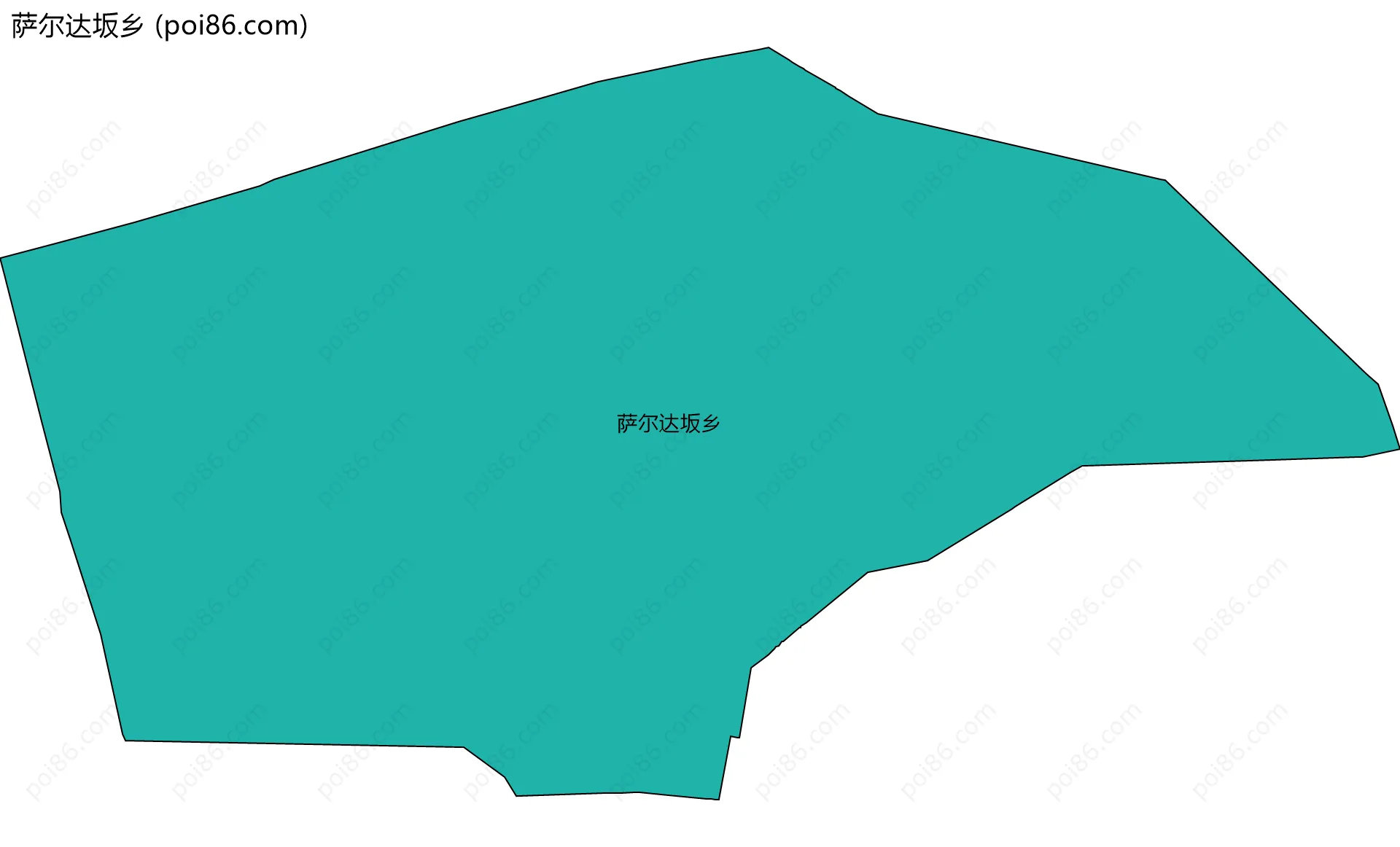 萨尔达坂乡边界地图