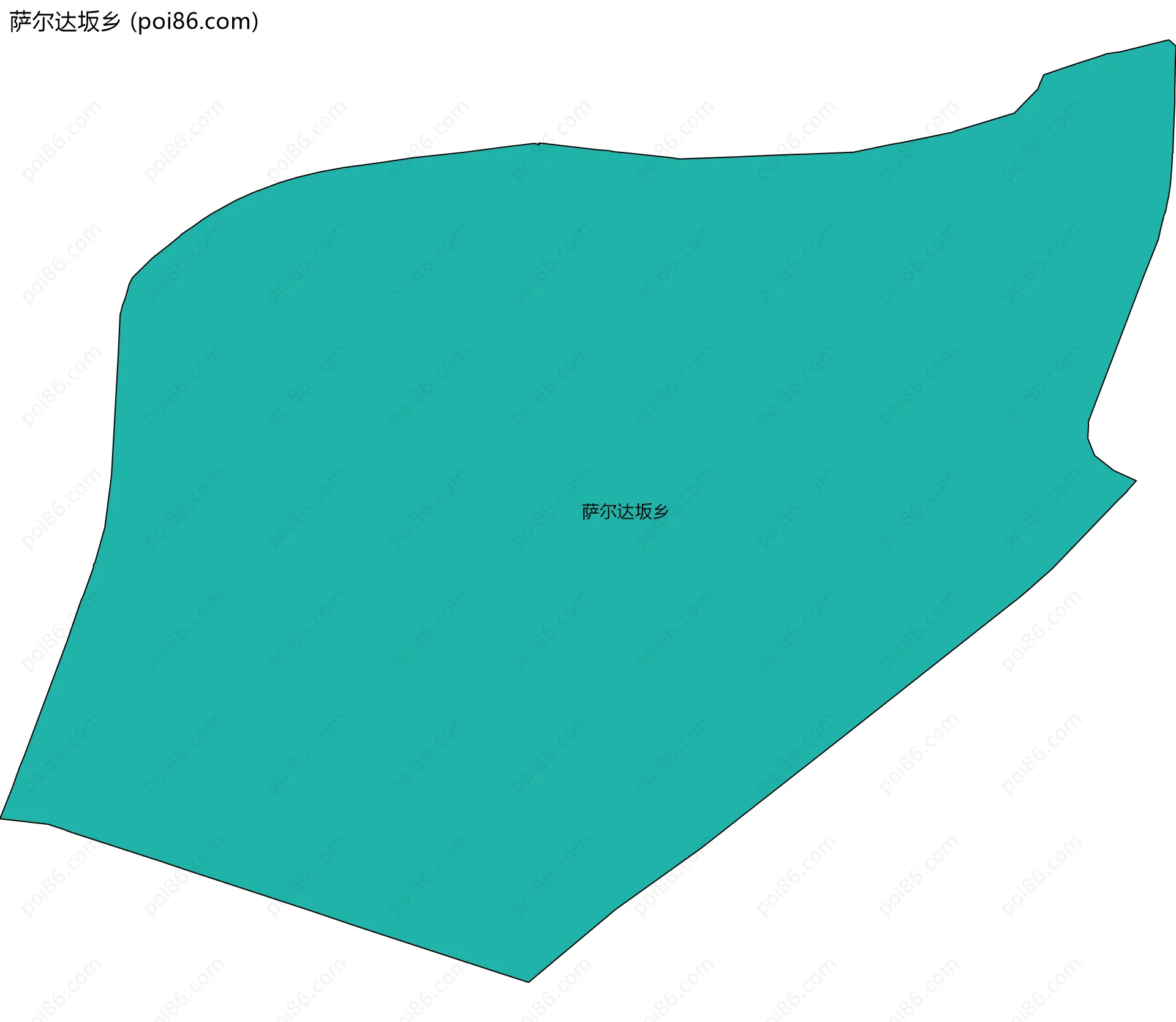 萨尔达坂乡边界地图