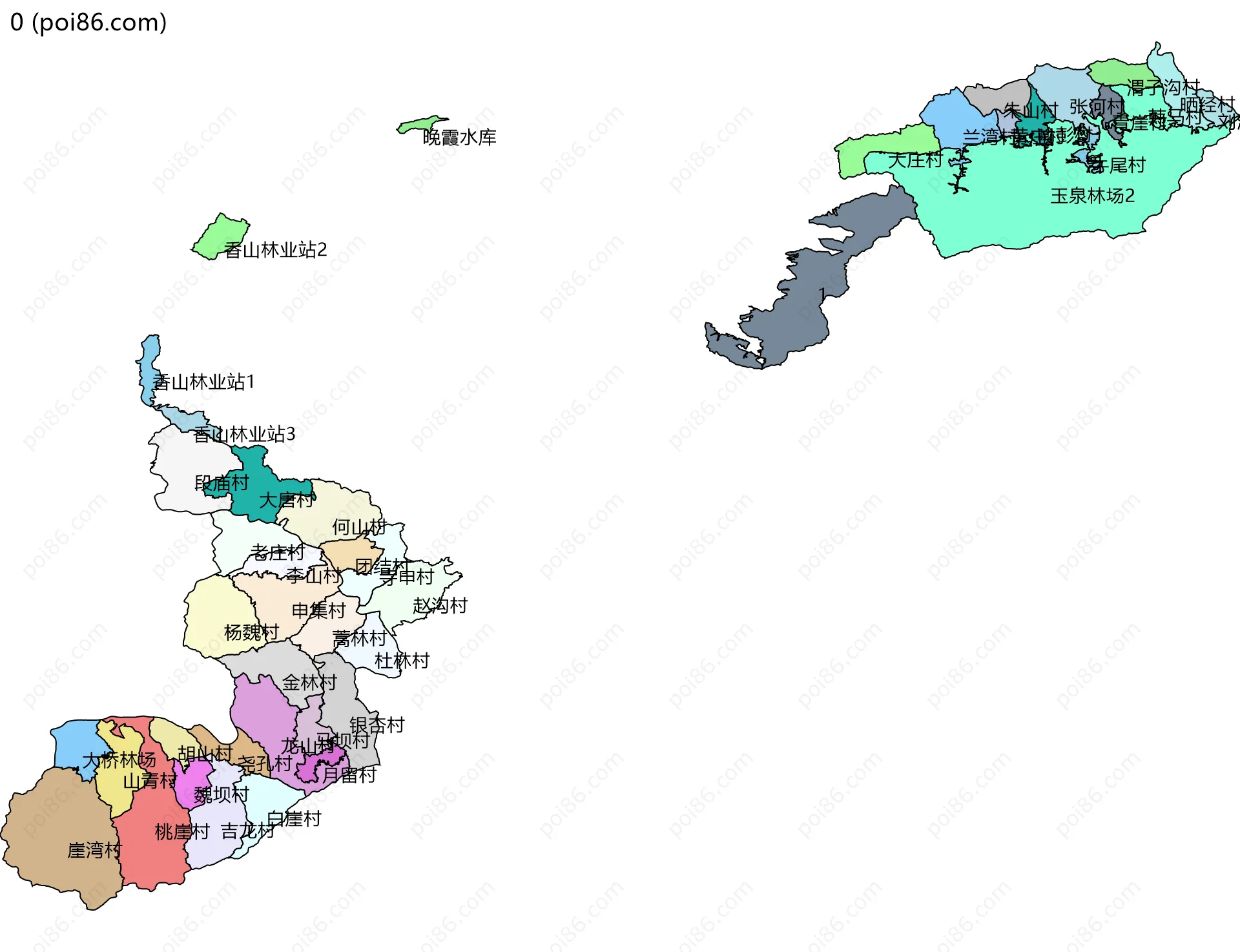 0边界地图(五级行政区划)