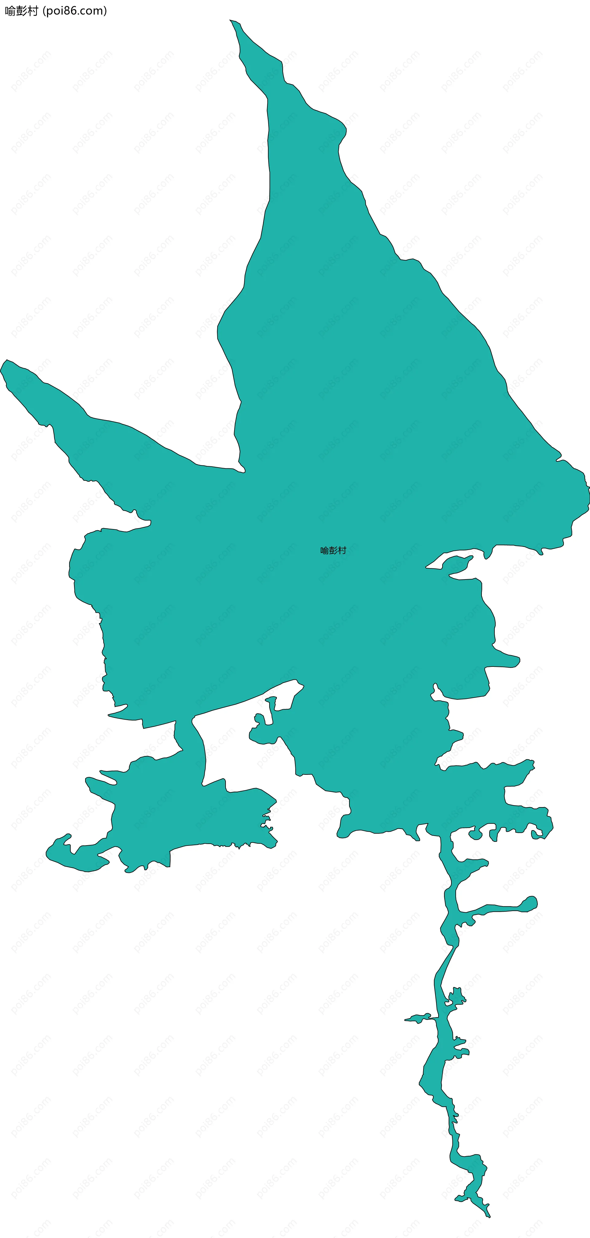 喻彭村边界地图