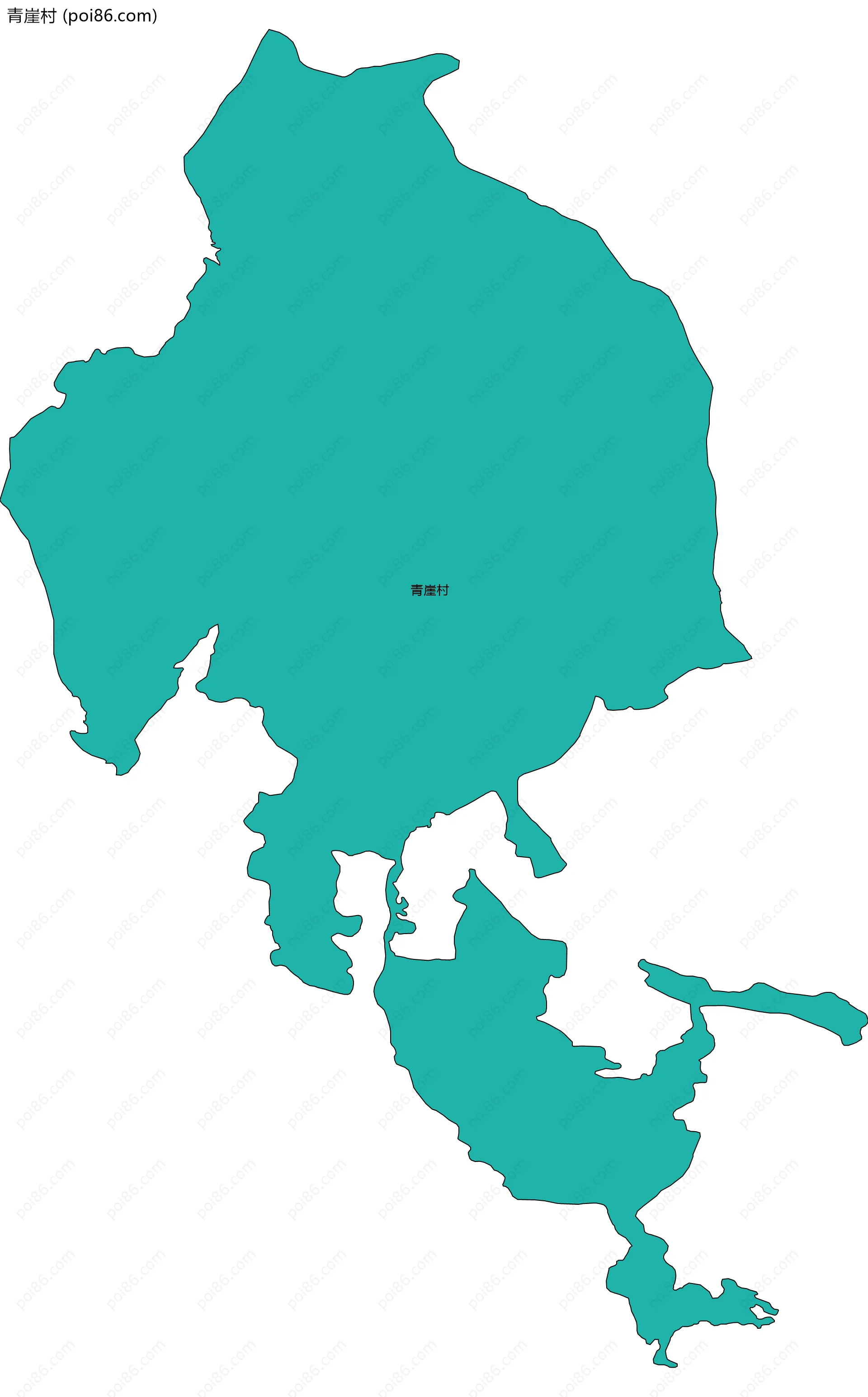 青崖村边界地图