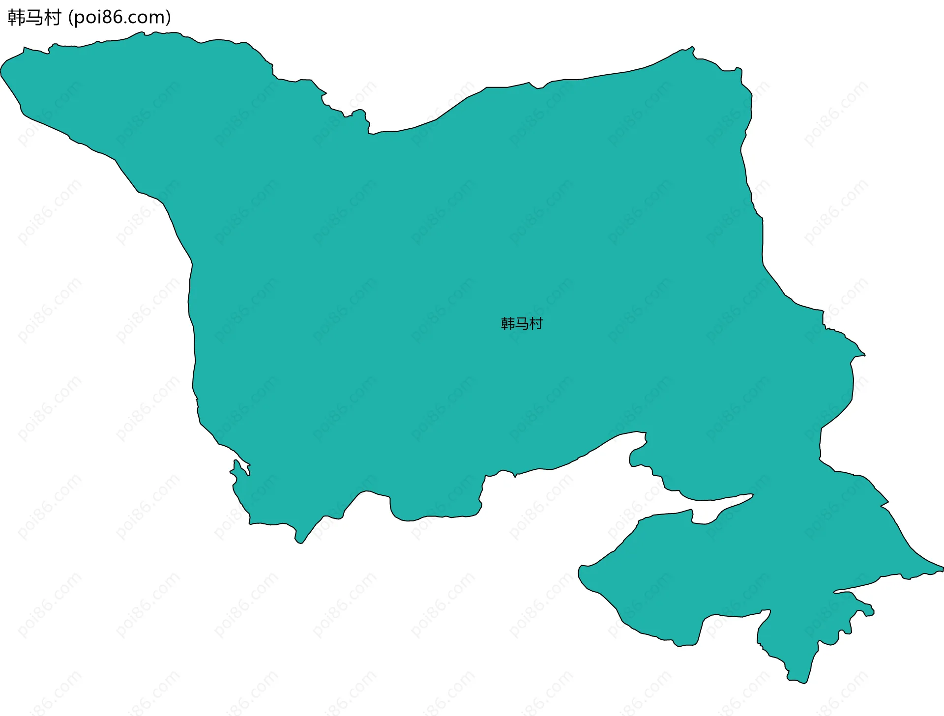 韩马村边界地图