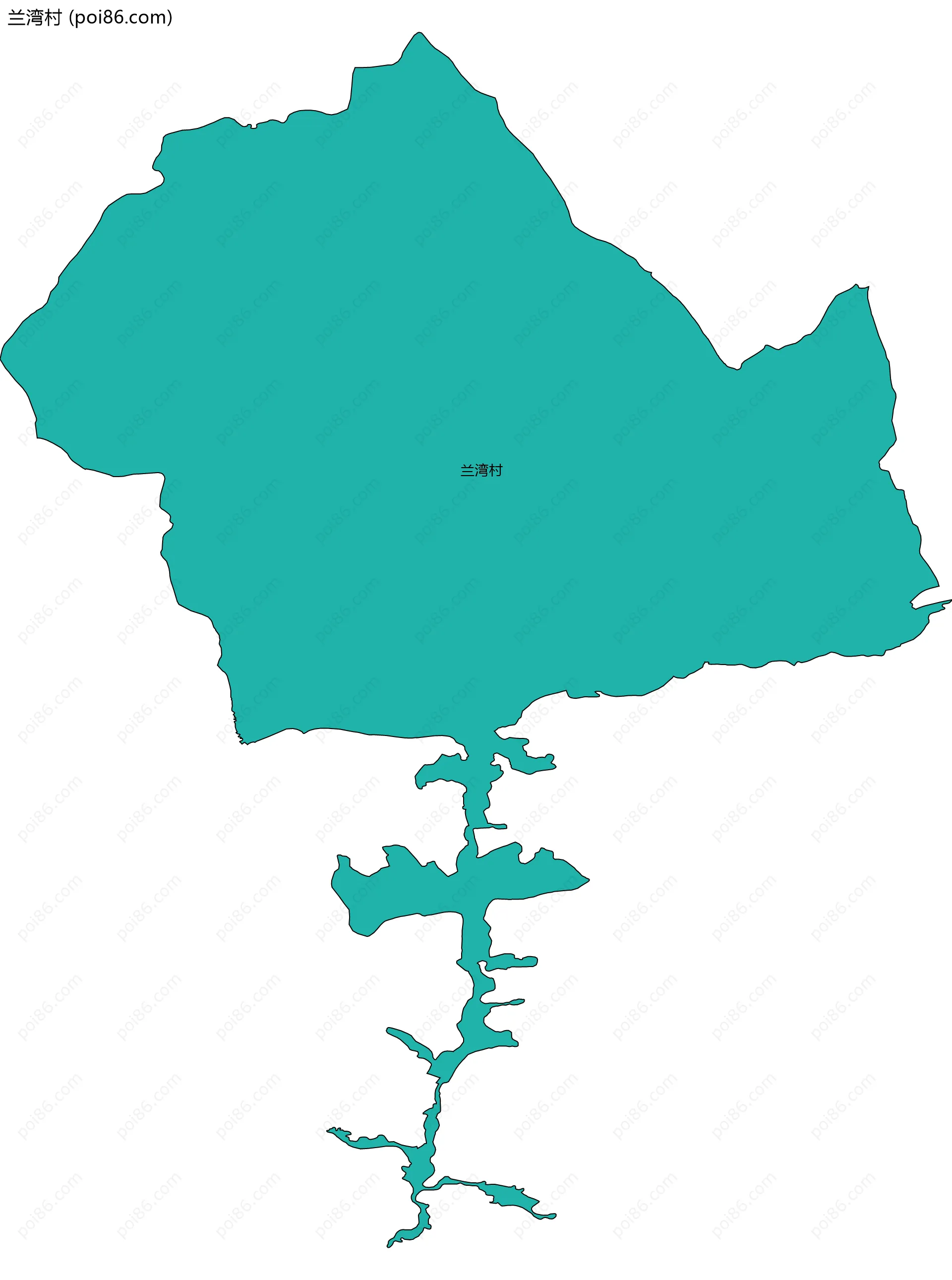 兰湾村边界地图