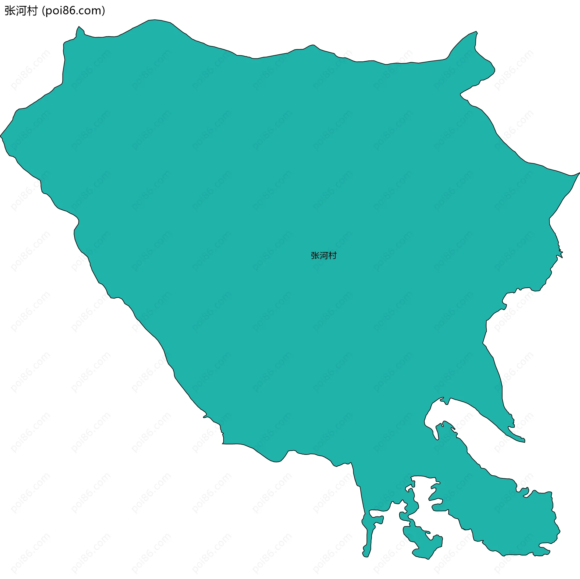 张河村边界地图
