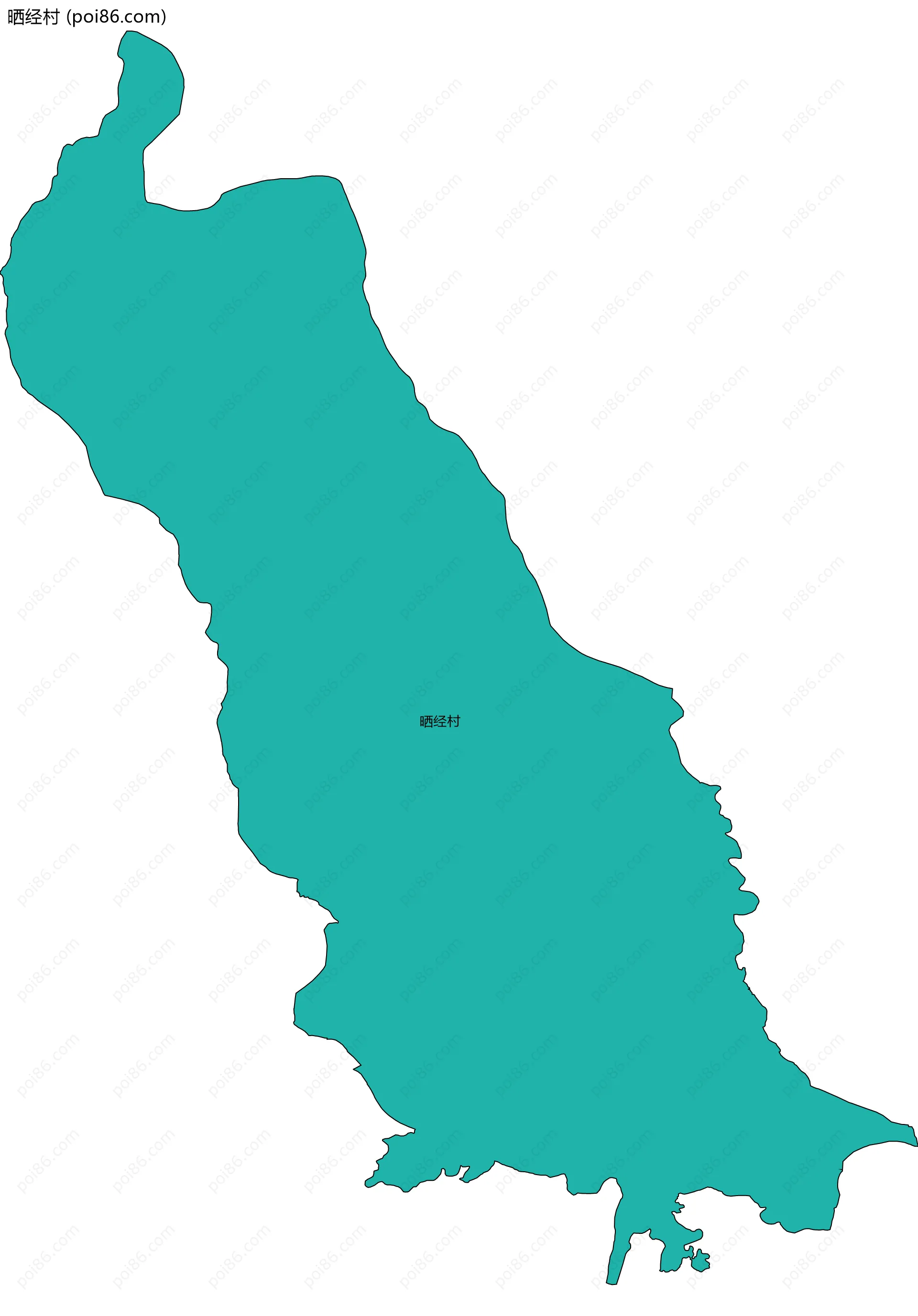 晒经村边界地图