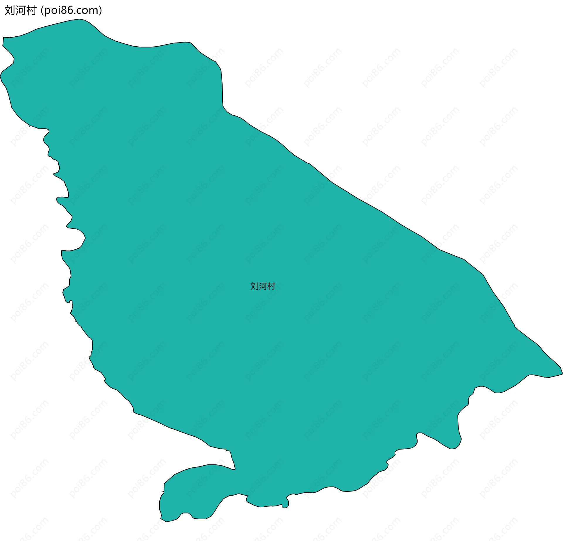 刘河村边界地图