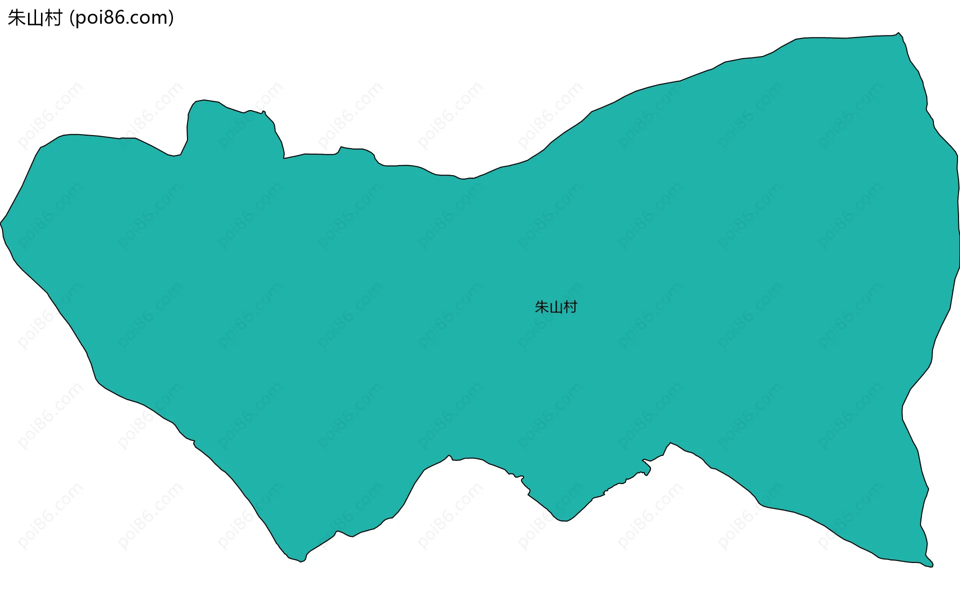 朱山村边界地图