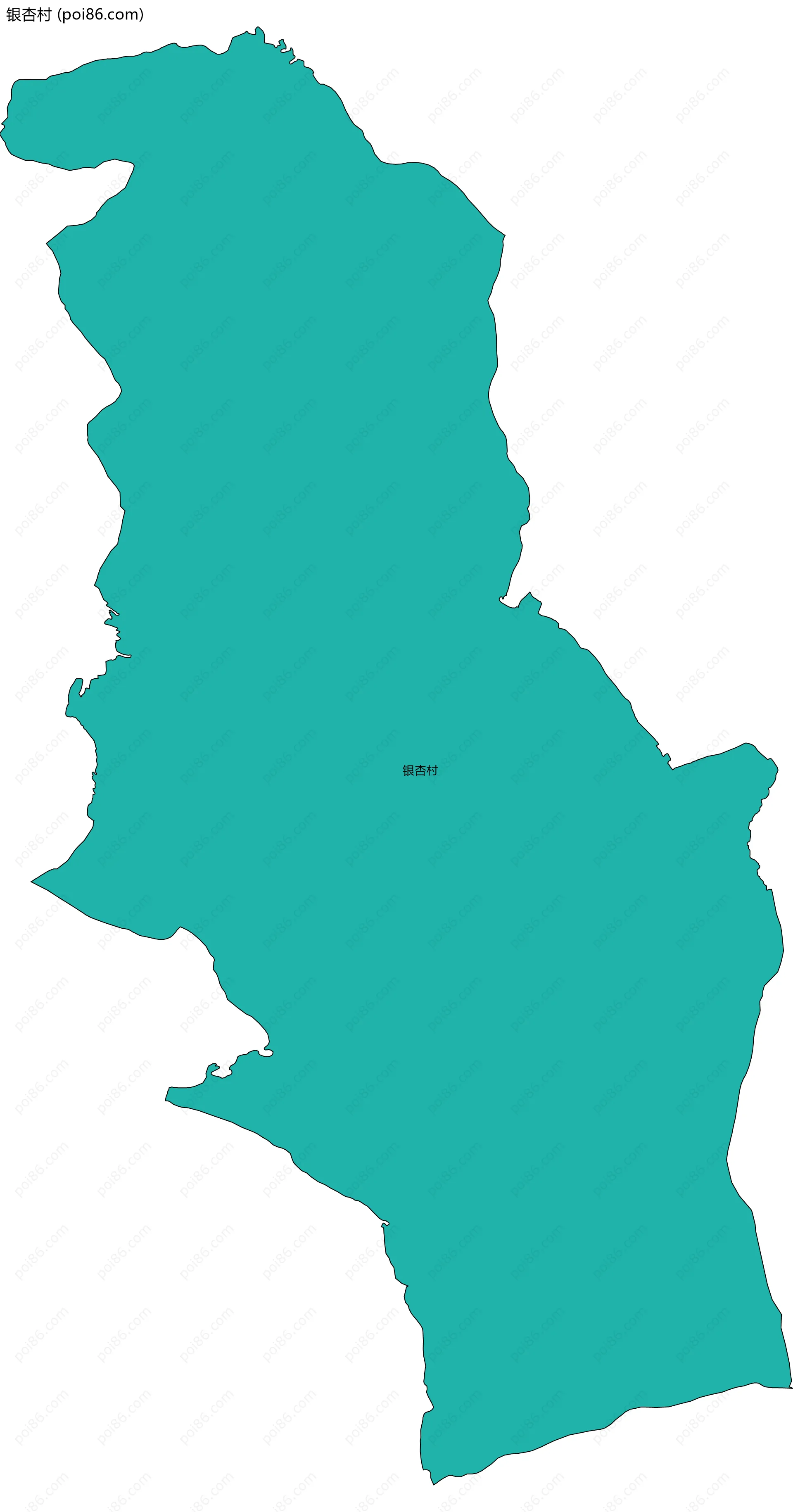 银杏村边界地图