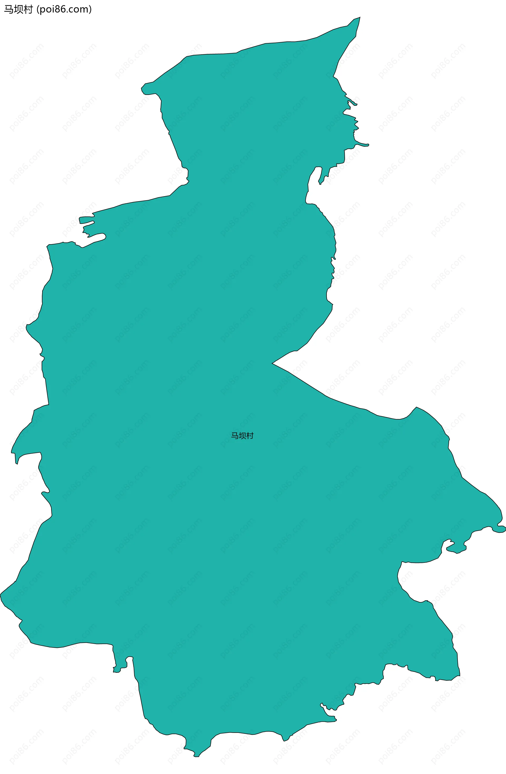 马坝村边界地图