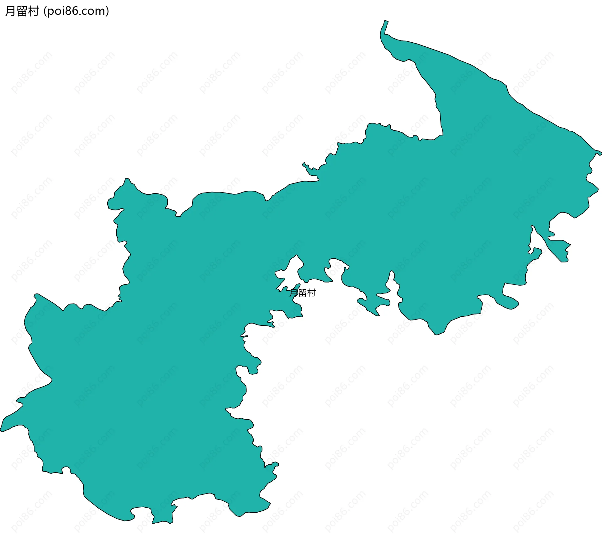 月留村边界地图