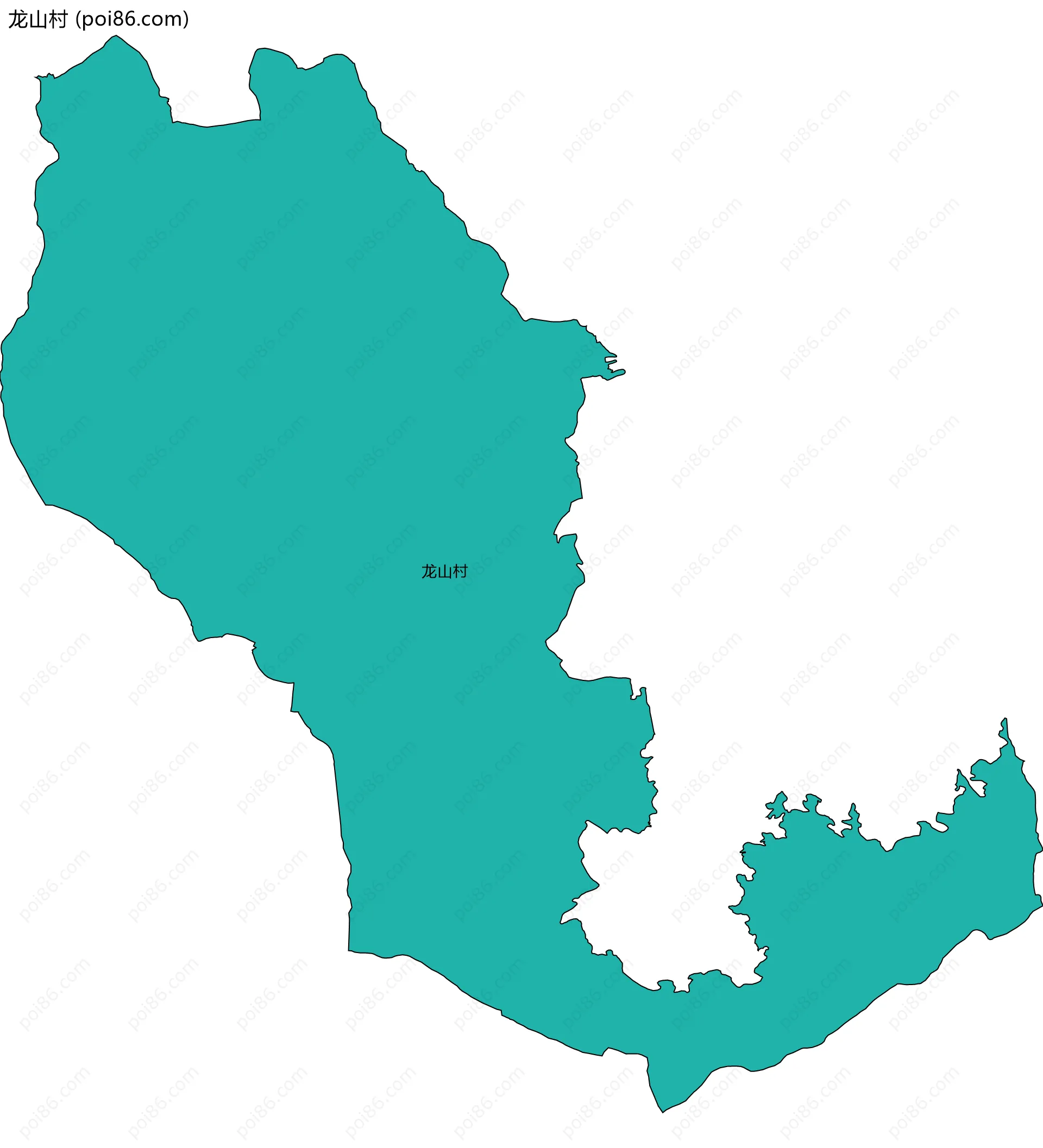 龙山村边界地图