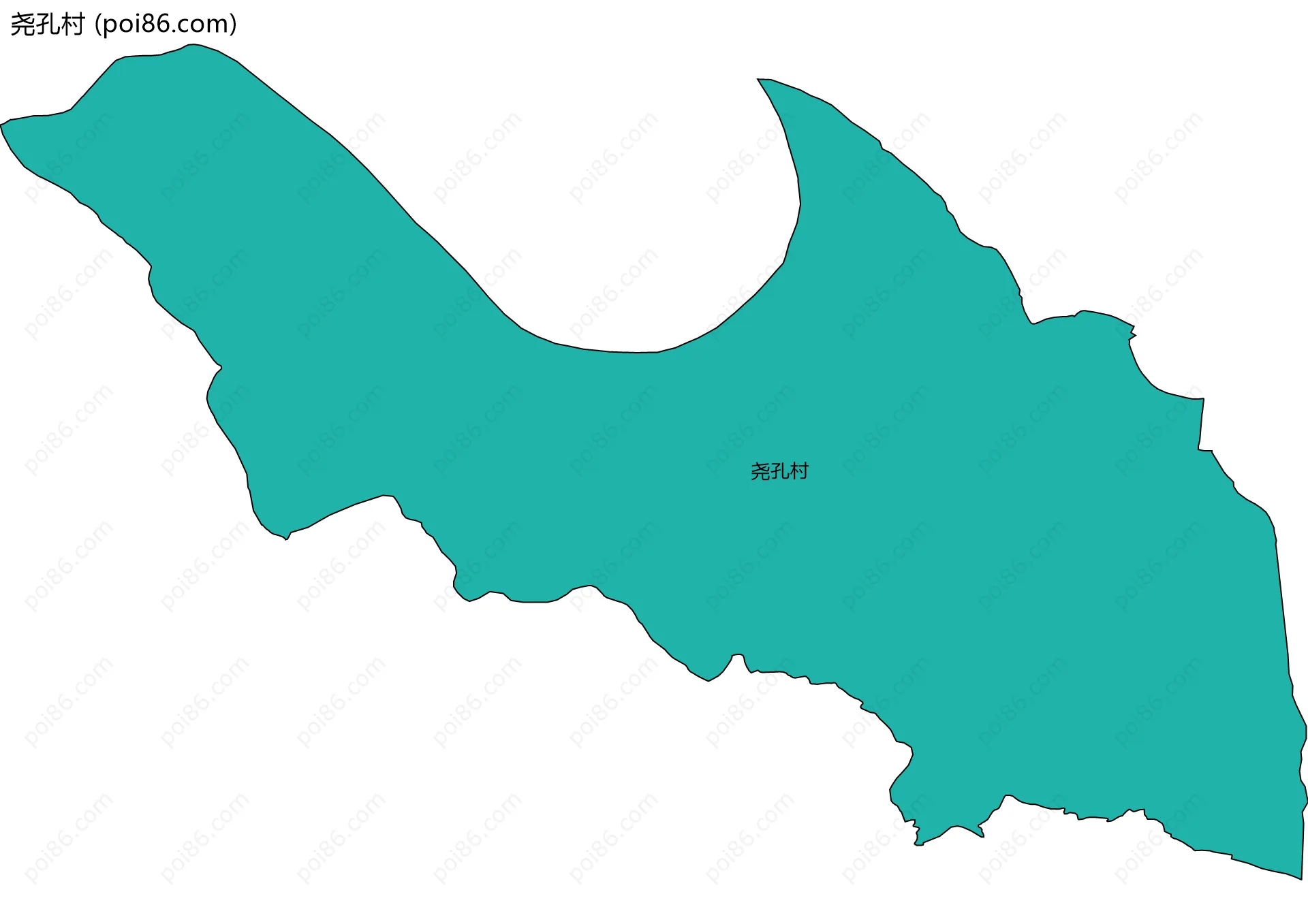 尧孔村边界地图