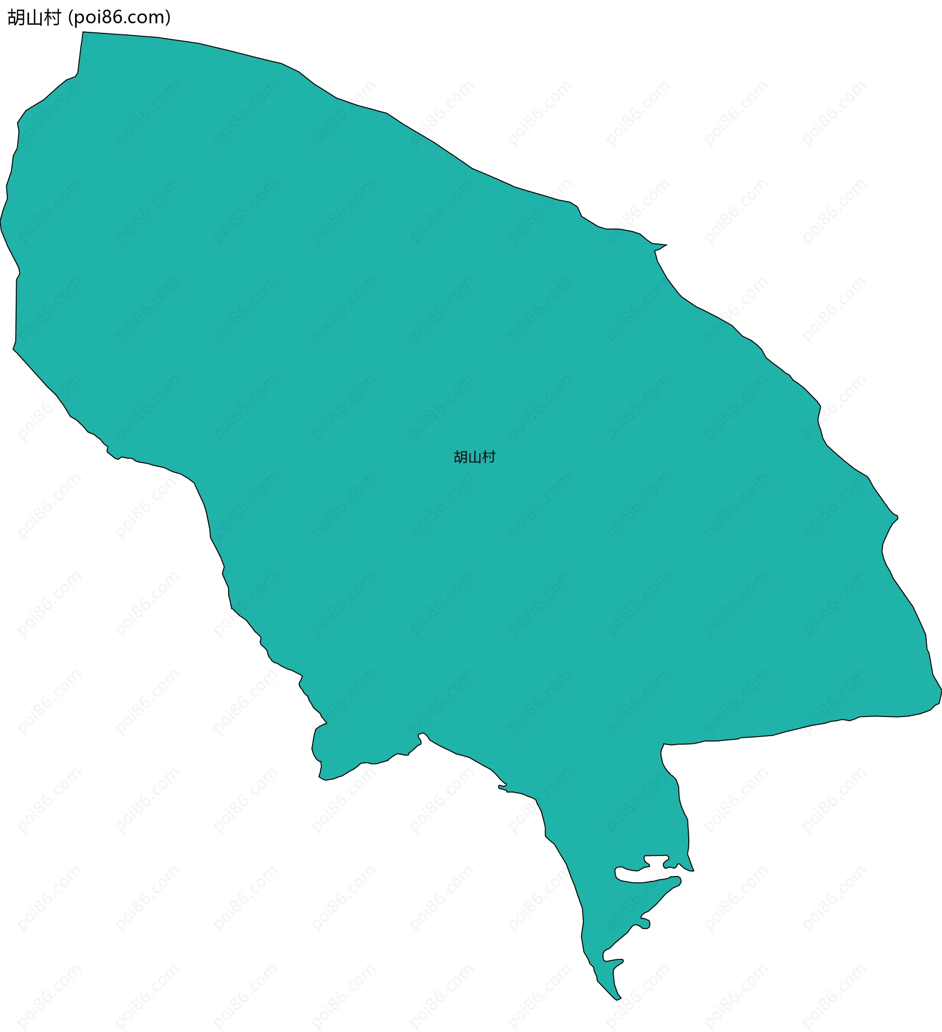 胡山村边界地图