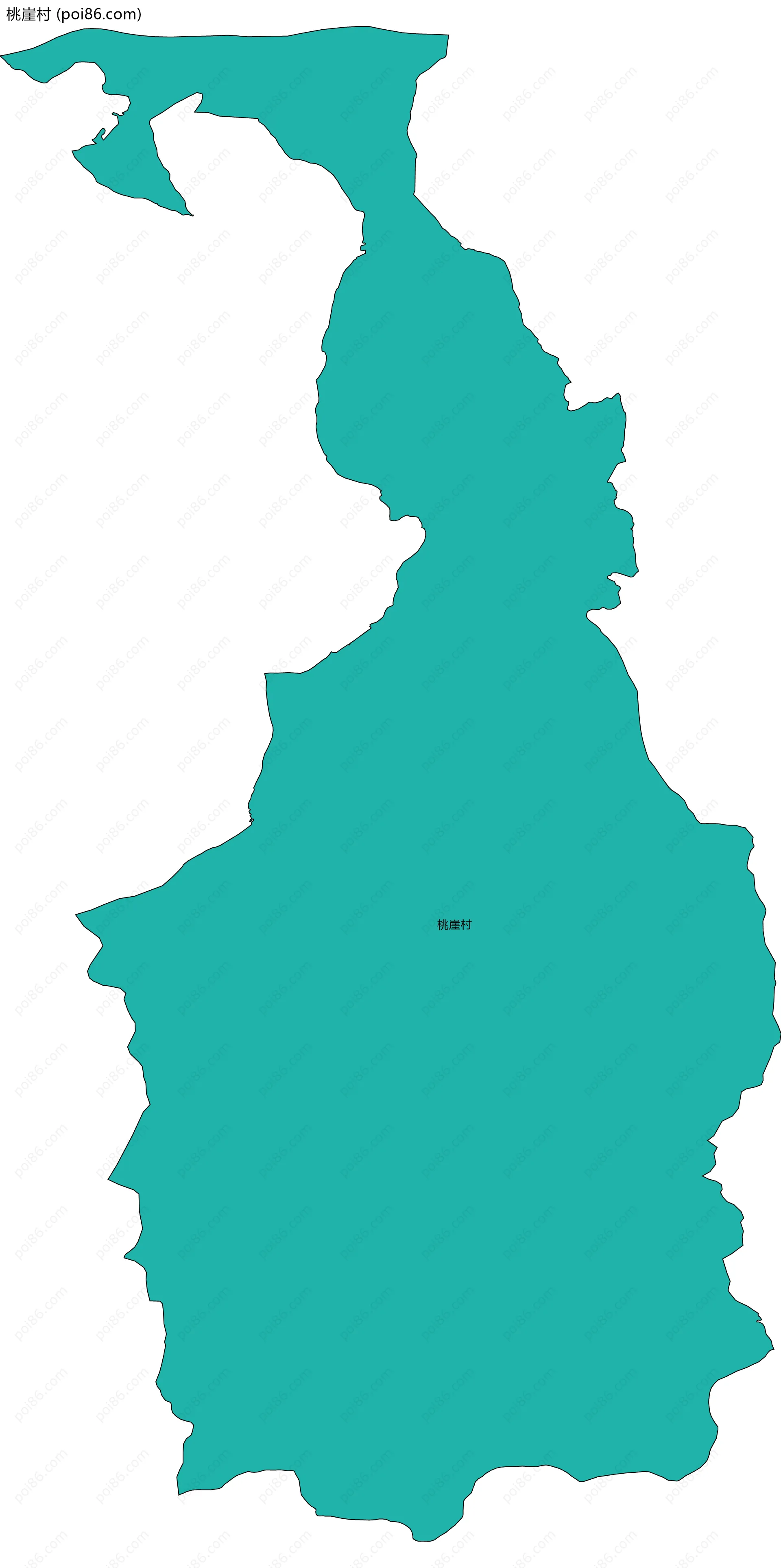 桃崖村边界地图