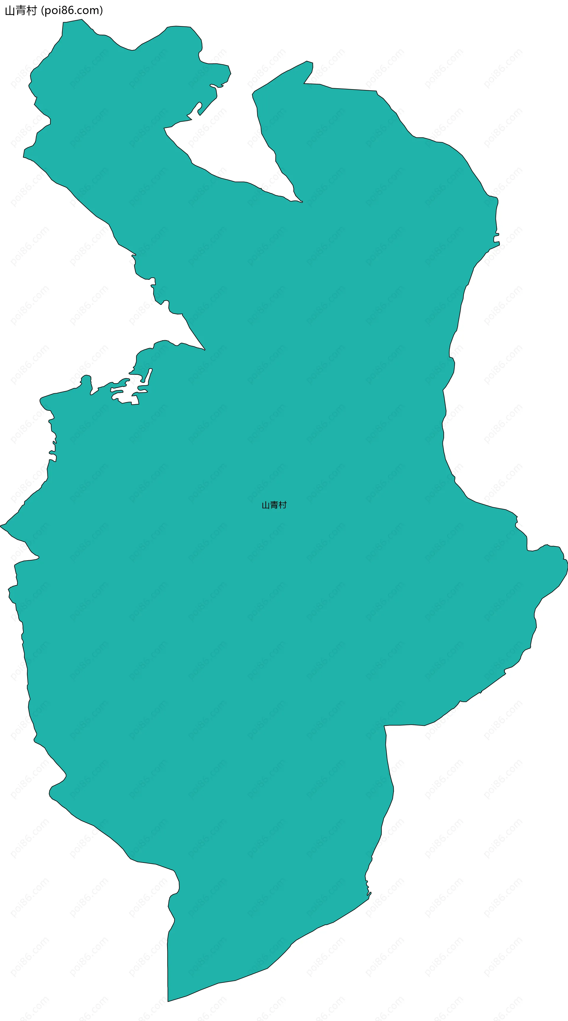 山青村边界地图