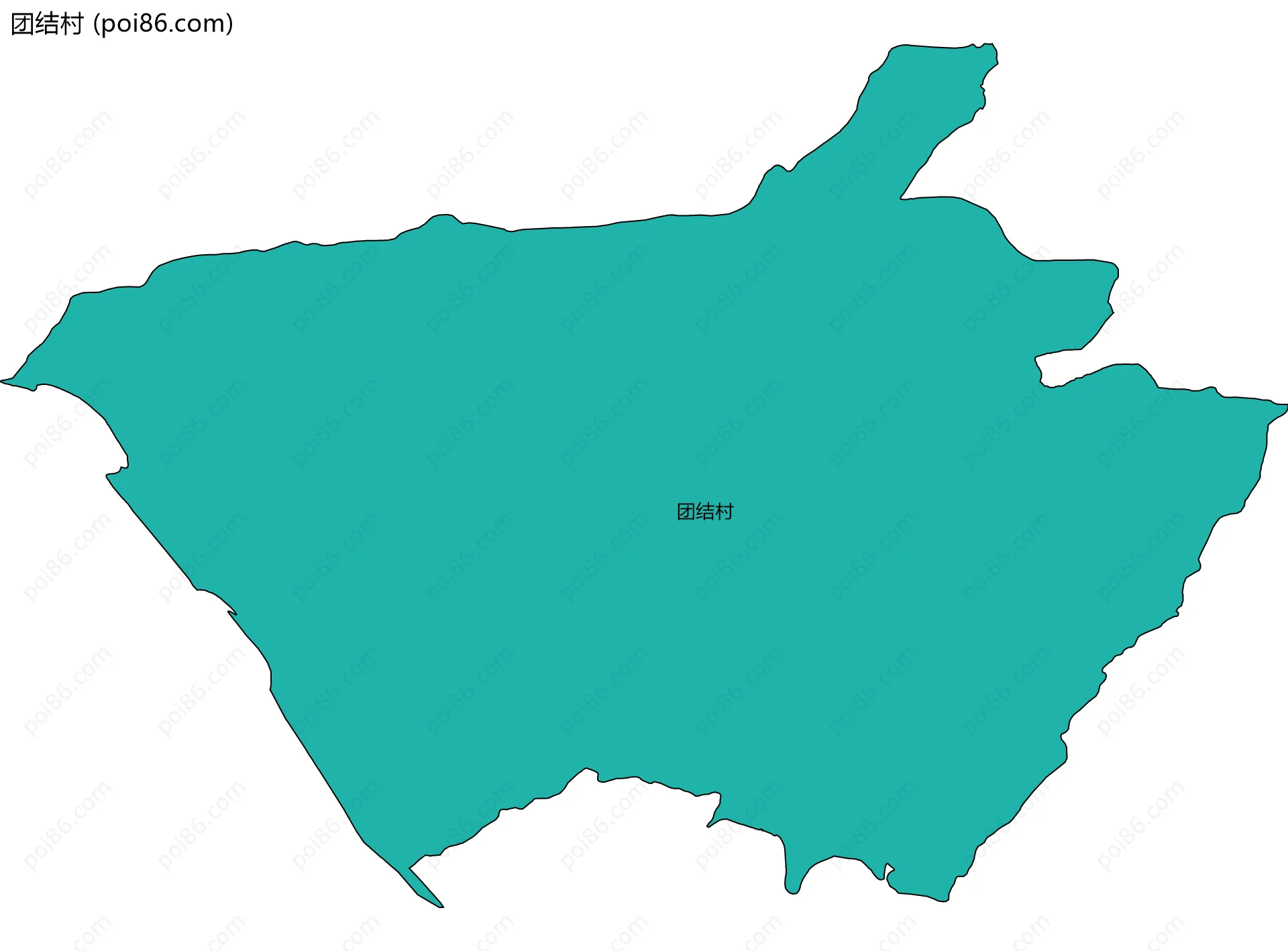 团结村边界地图