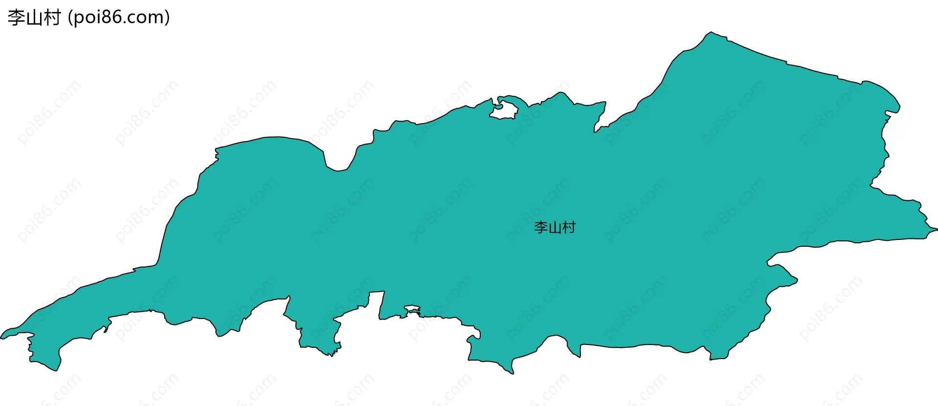 李山村边界地图