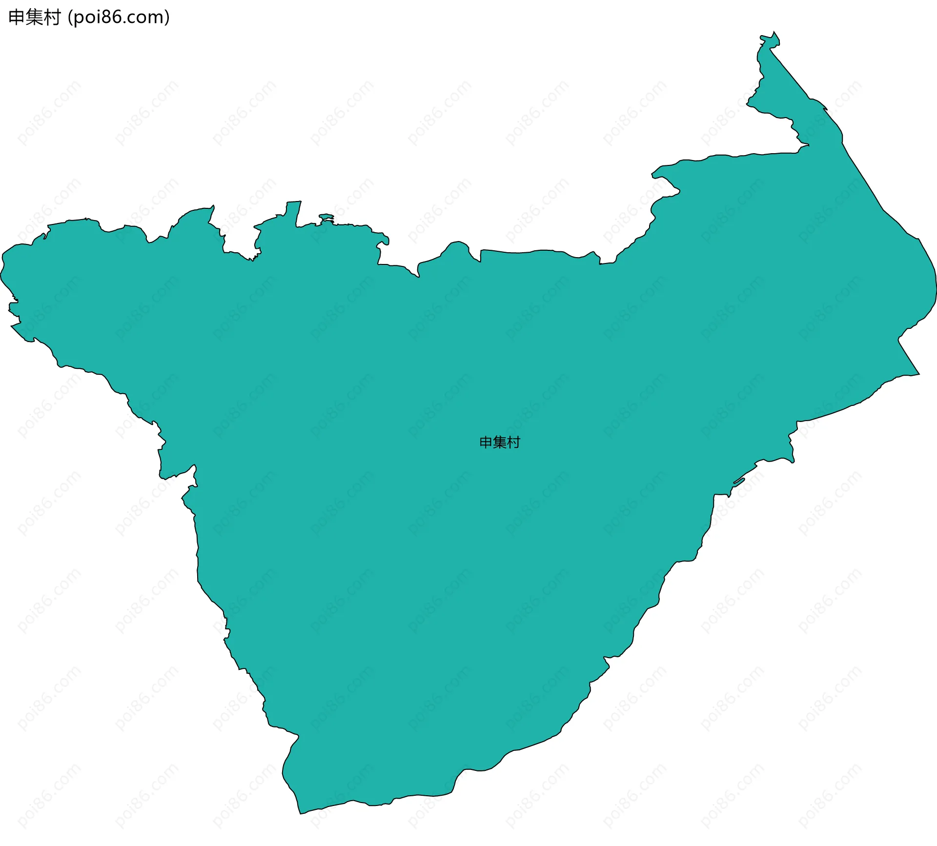 申集村边界地图