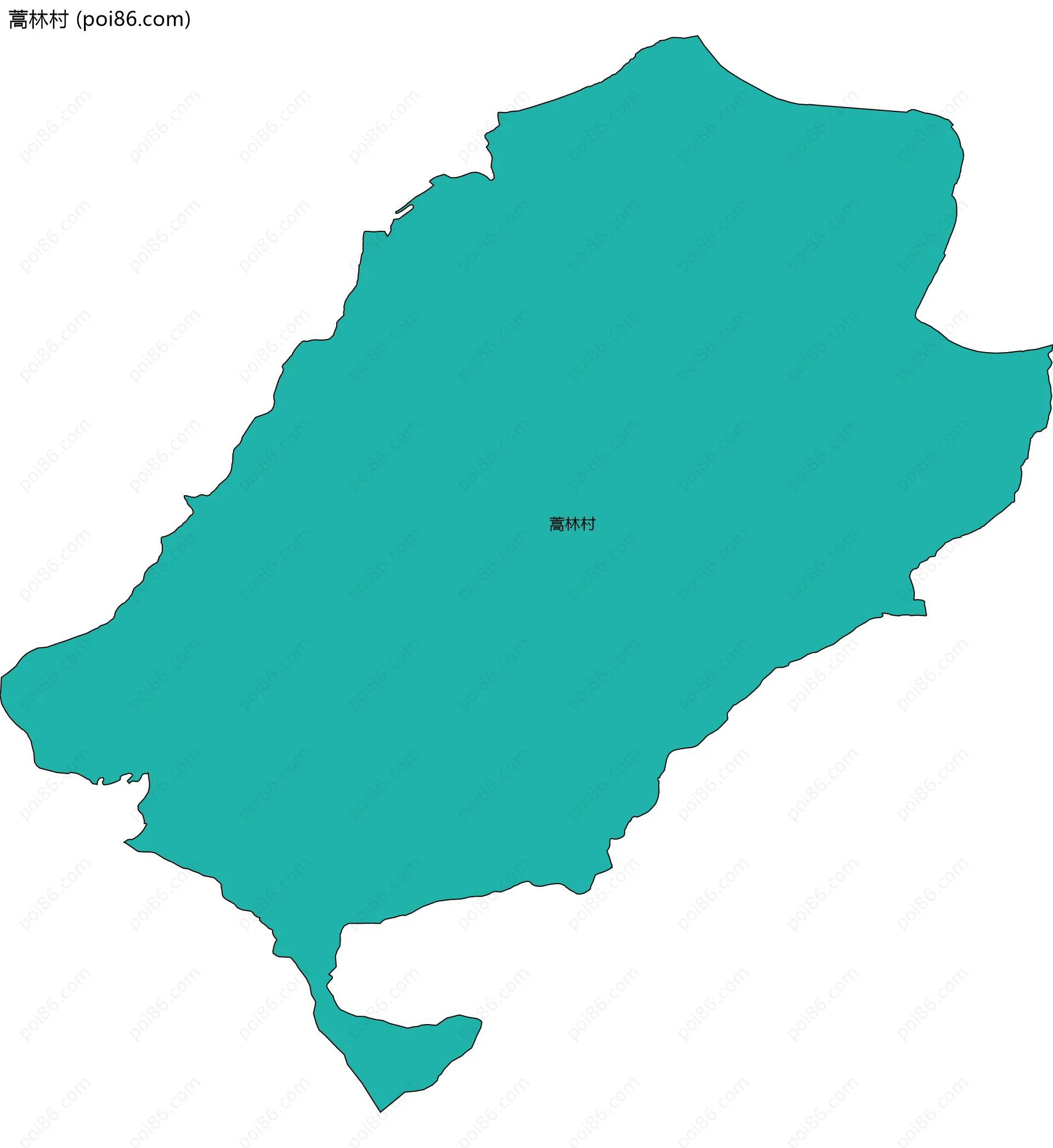 蒿林村边界地图