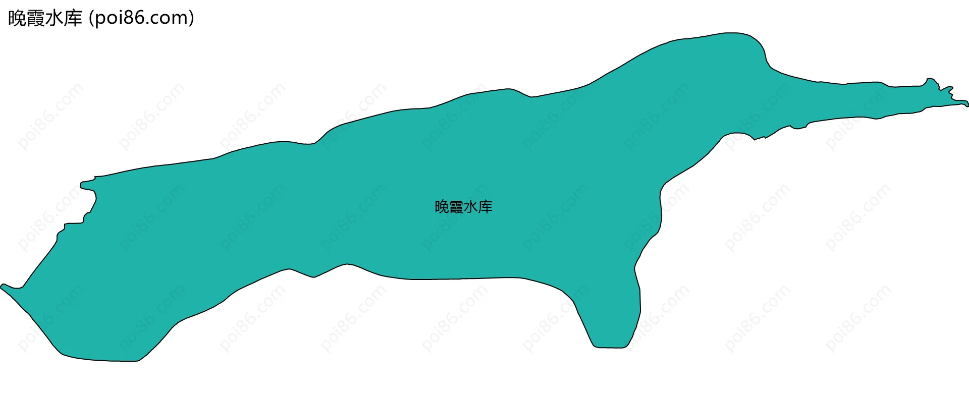 晚霞水库边界地图