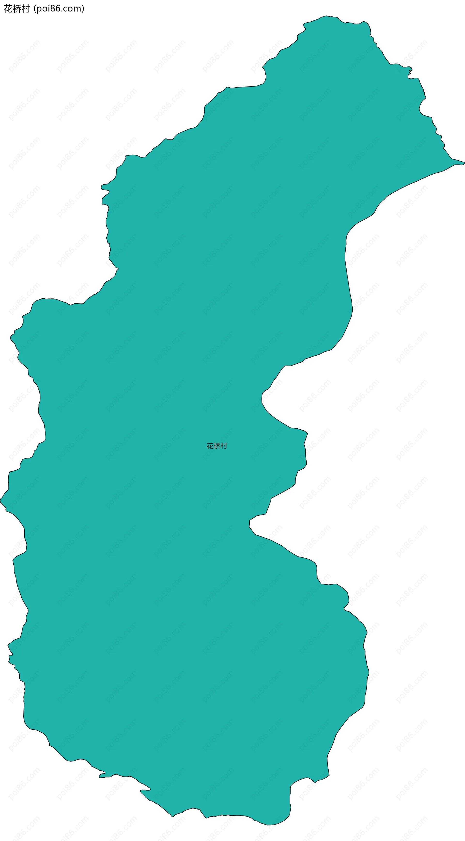 花桥村边界地图