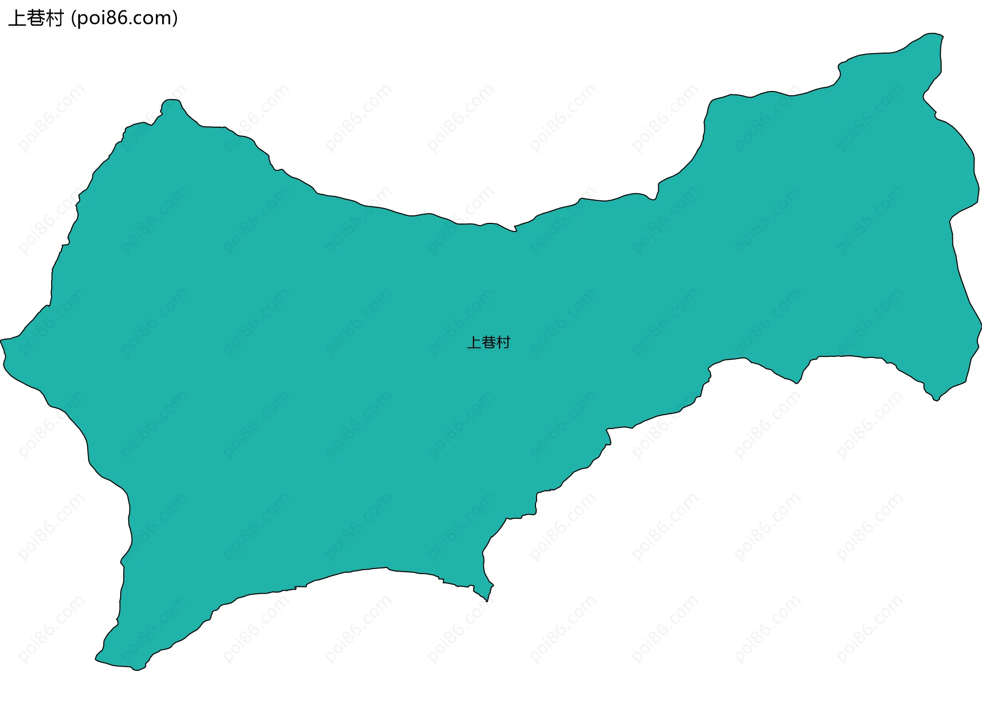 上巷村边界地图