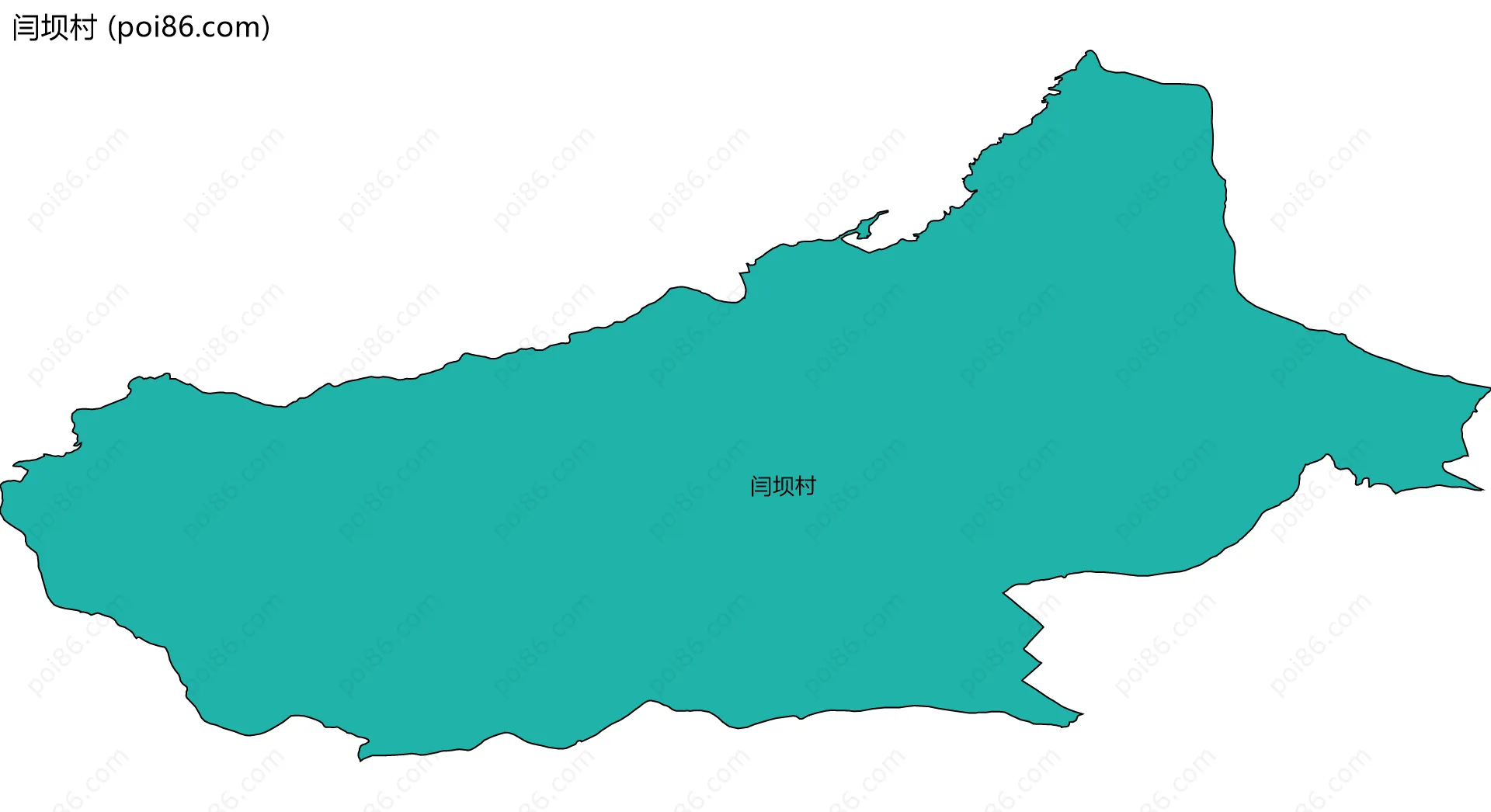 闫坝村边界地图