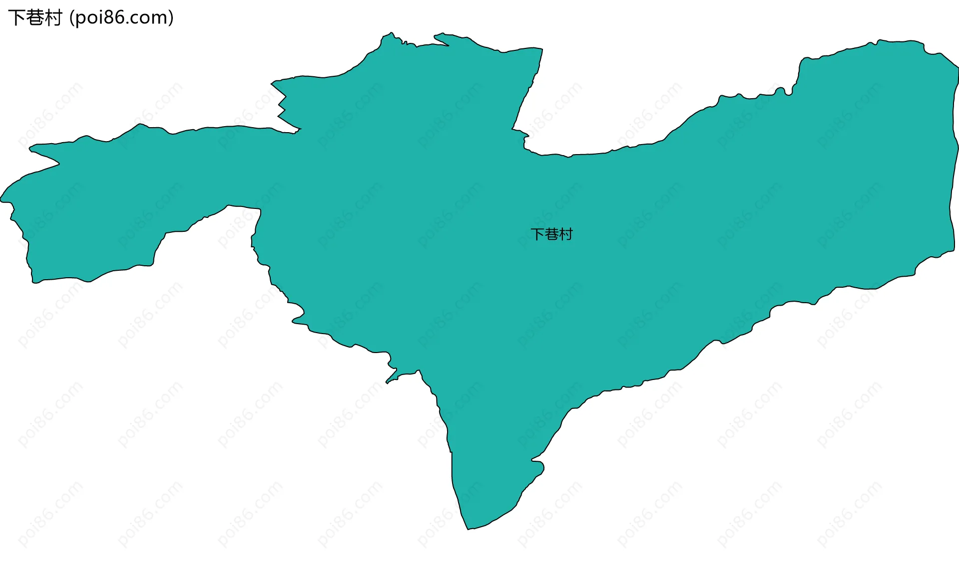 下巷村边界地图