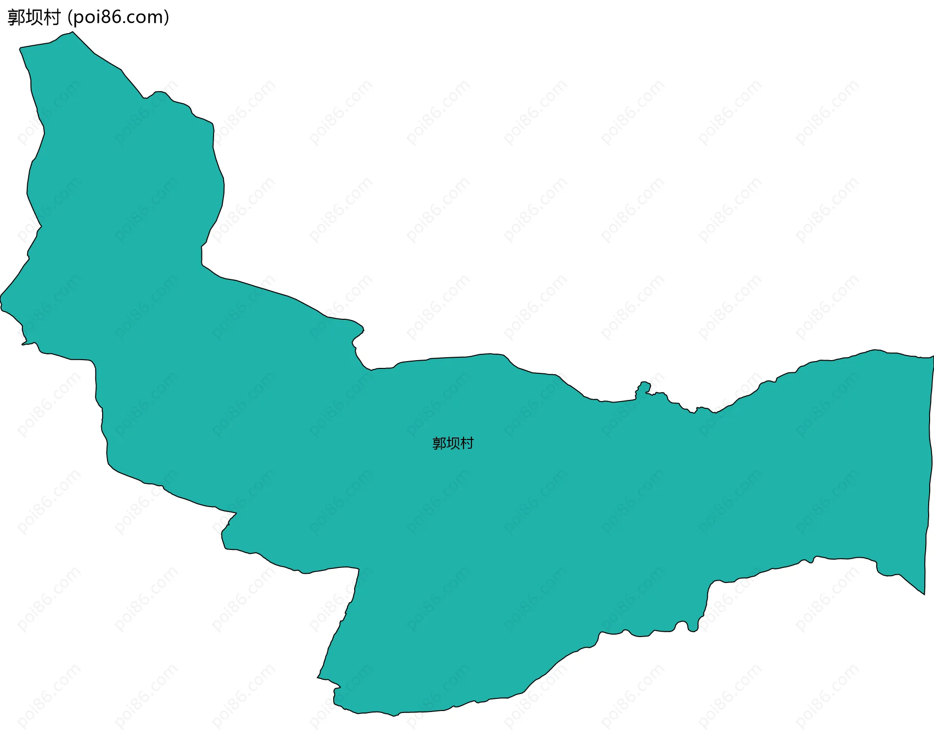 郭坝村边界地图