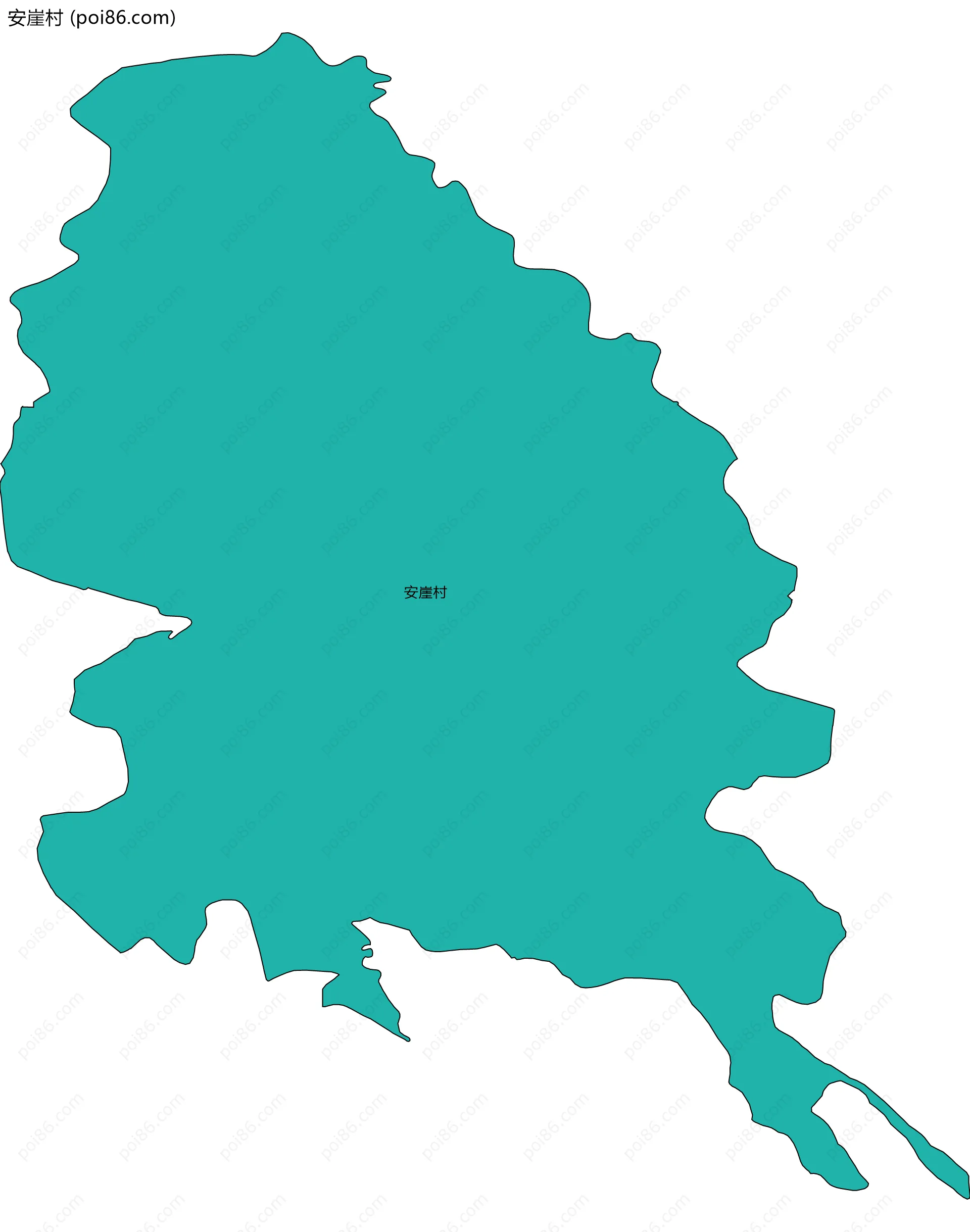 安崖村边界地图