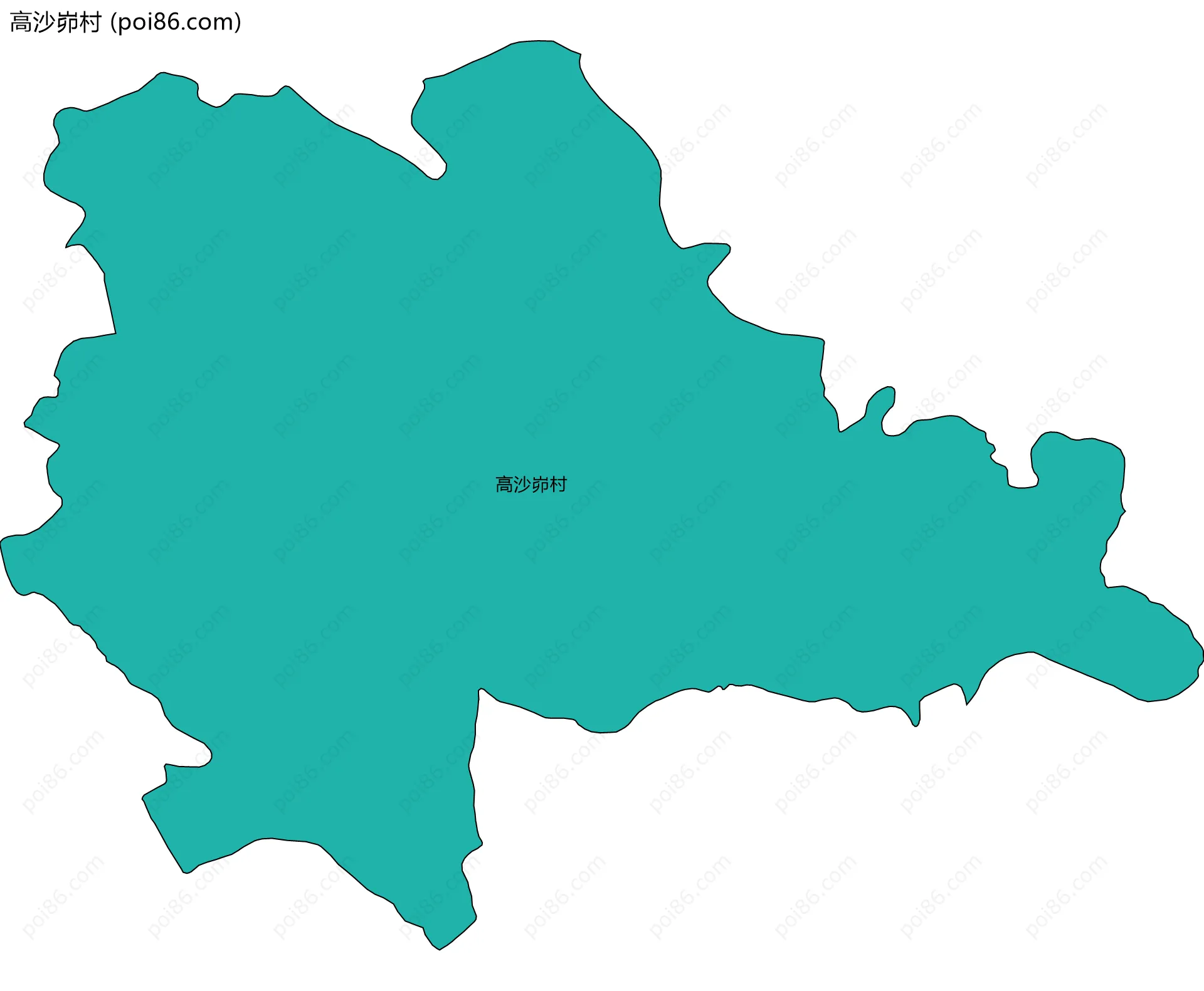 高沙峁村边界地图