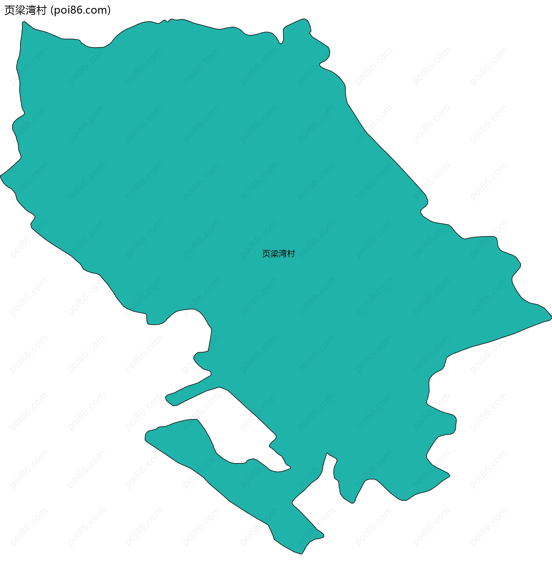 页梁湾村边界地图