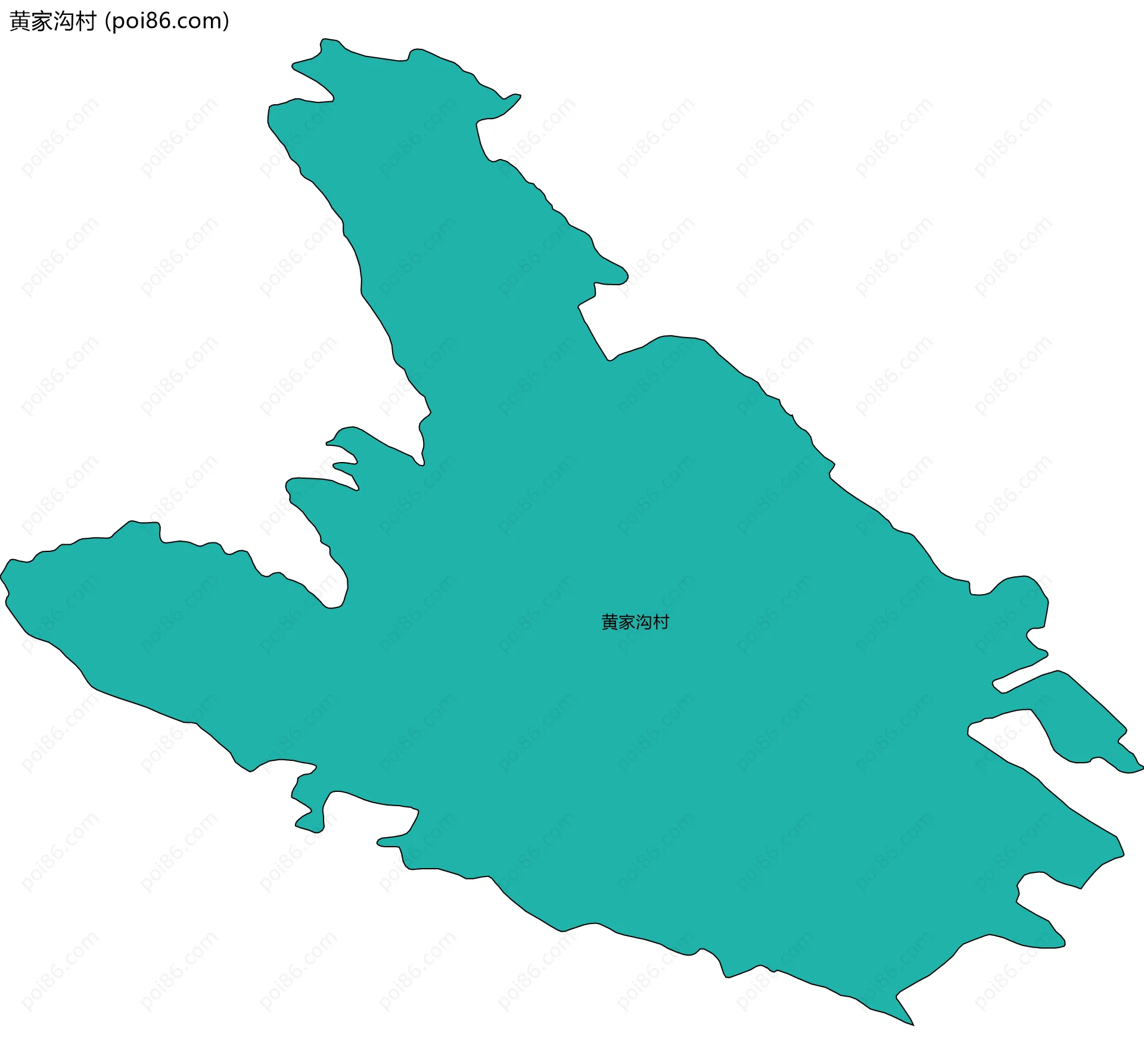 黄家沟村边界地图