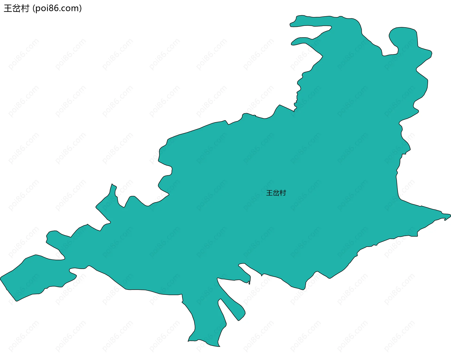 王岔村边界地图