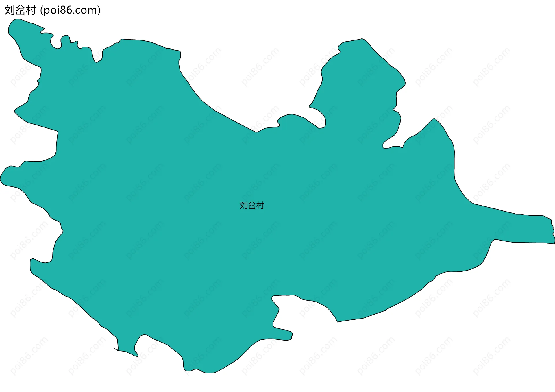 刘岔村边界地图
