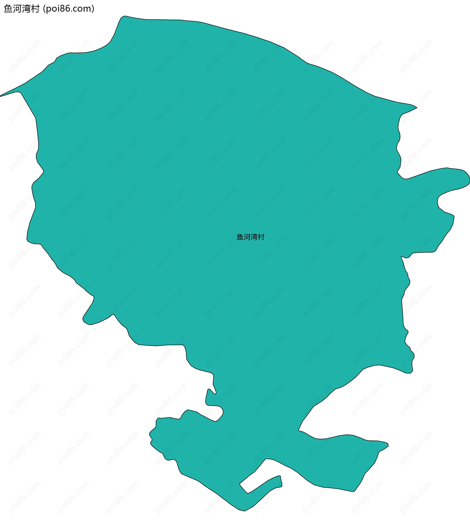 鱼河湾村边界地图