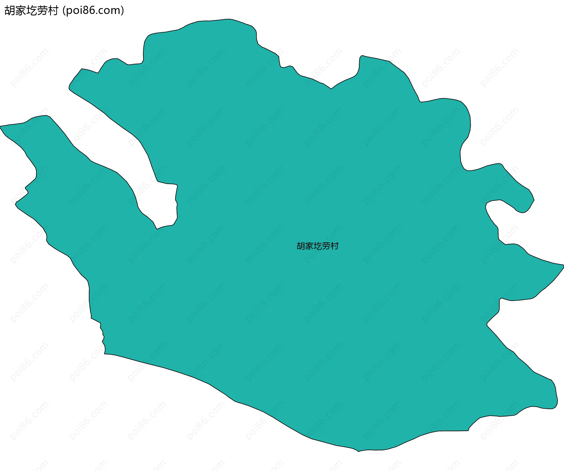 胡家圪劳村边界地图