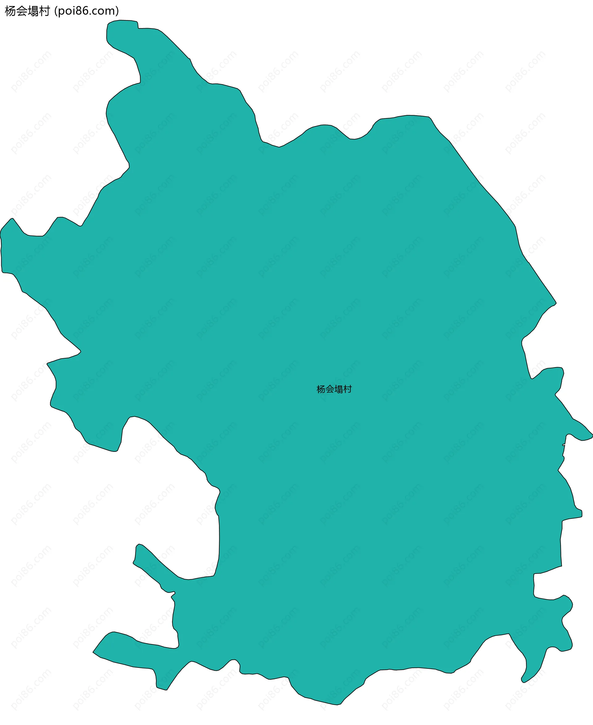 杨会塌村边界地图