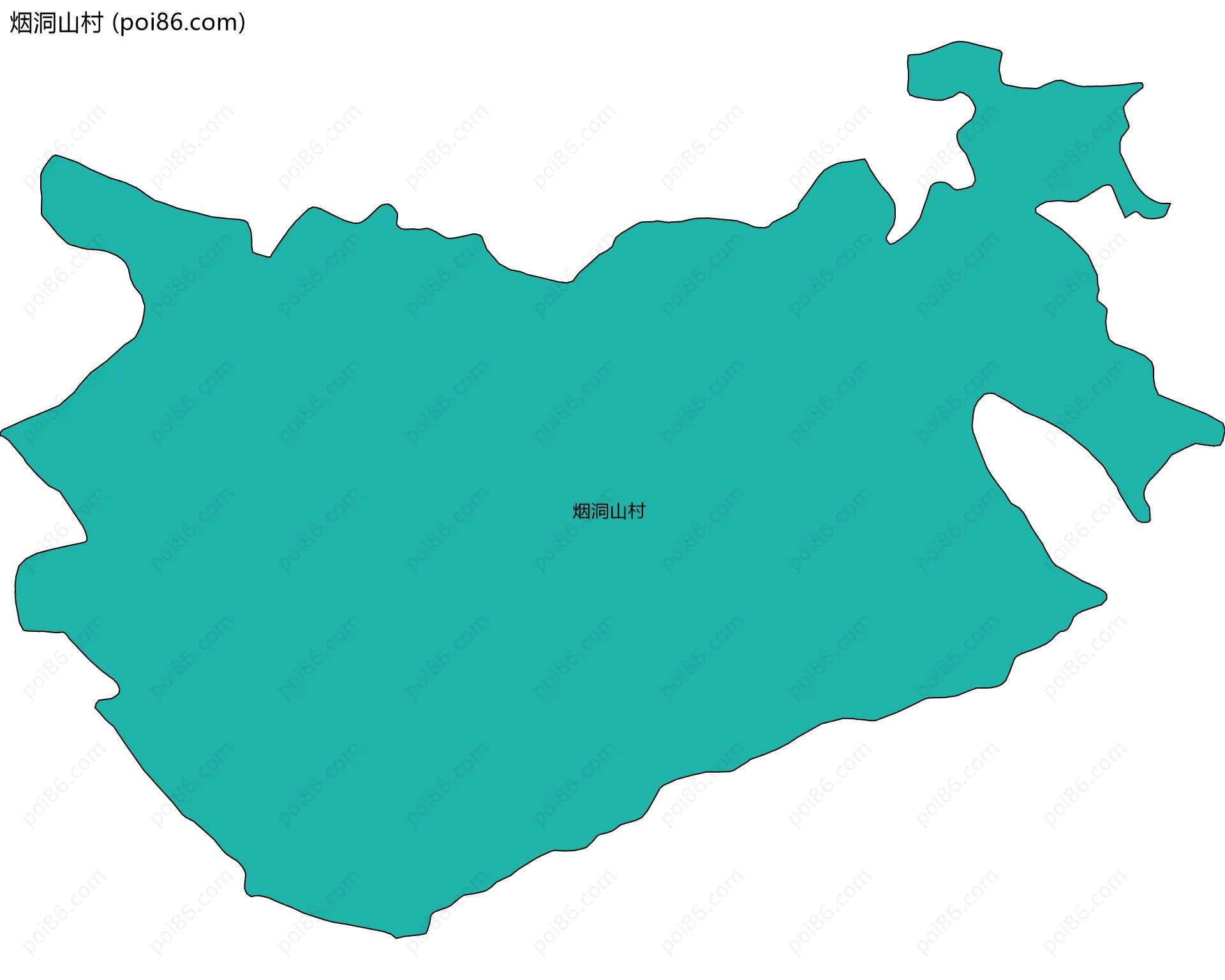 烟洞山村边界地图
