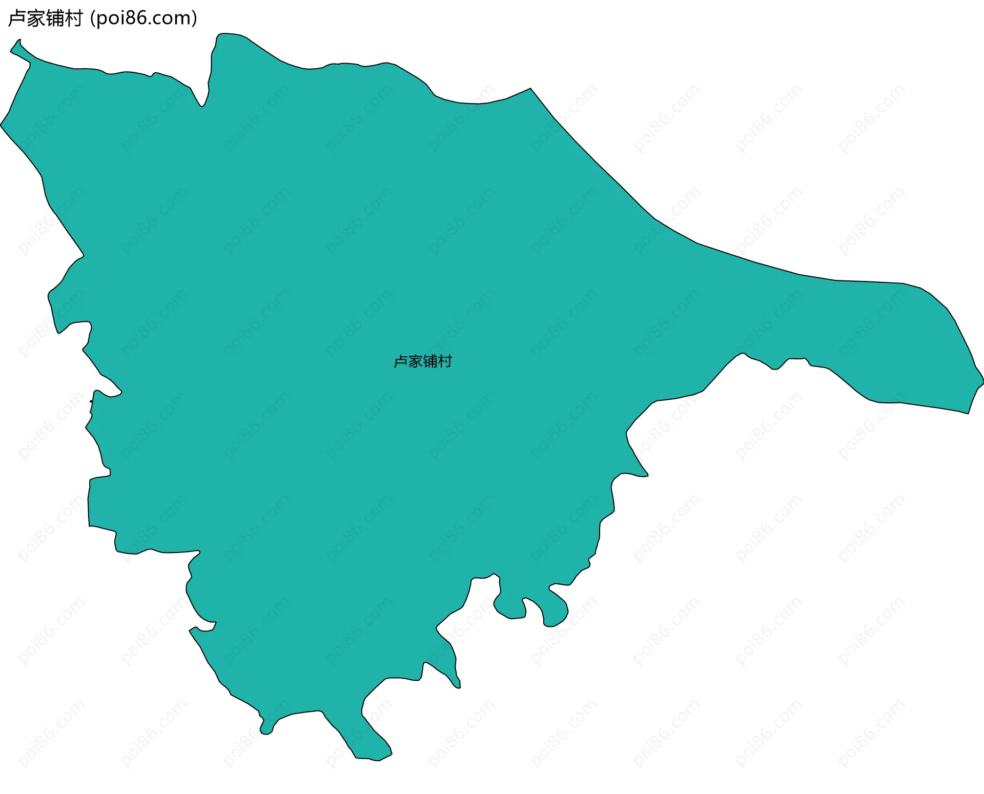 卢家铺村边界地图