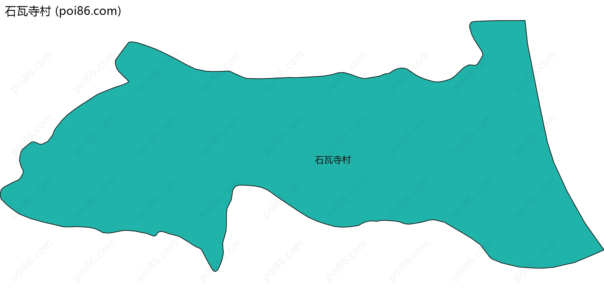 石瓦寺村边界地图