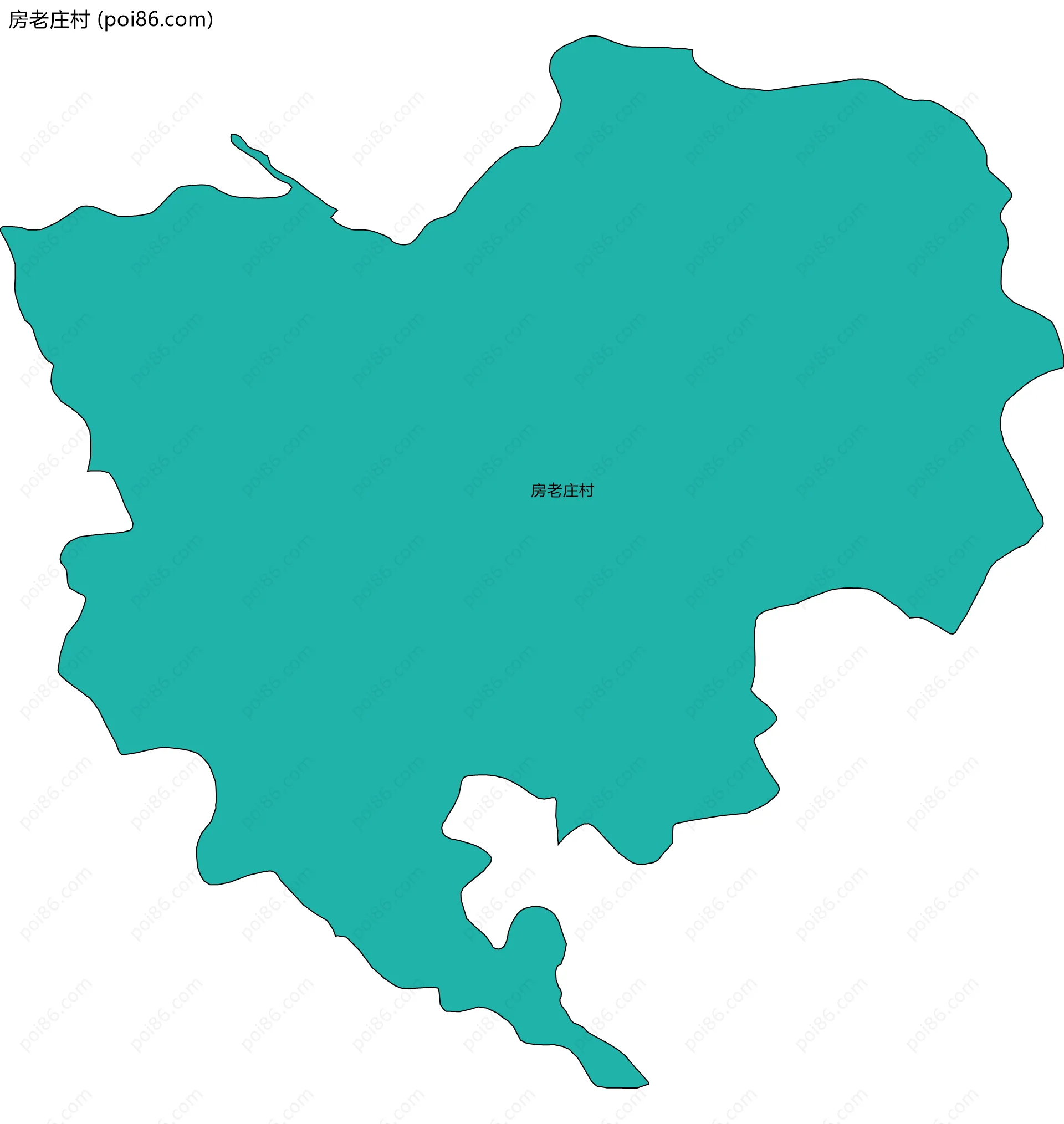 房老庄村边界地图