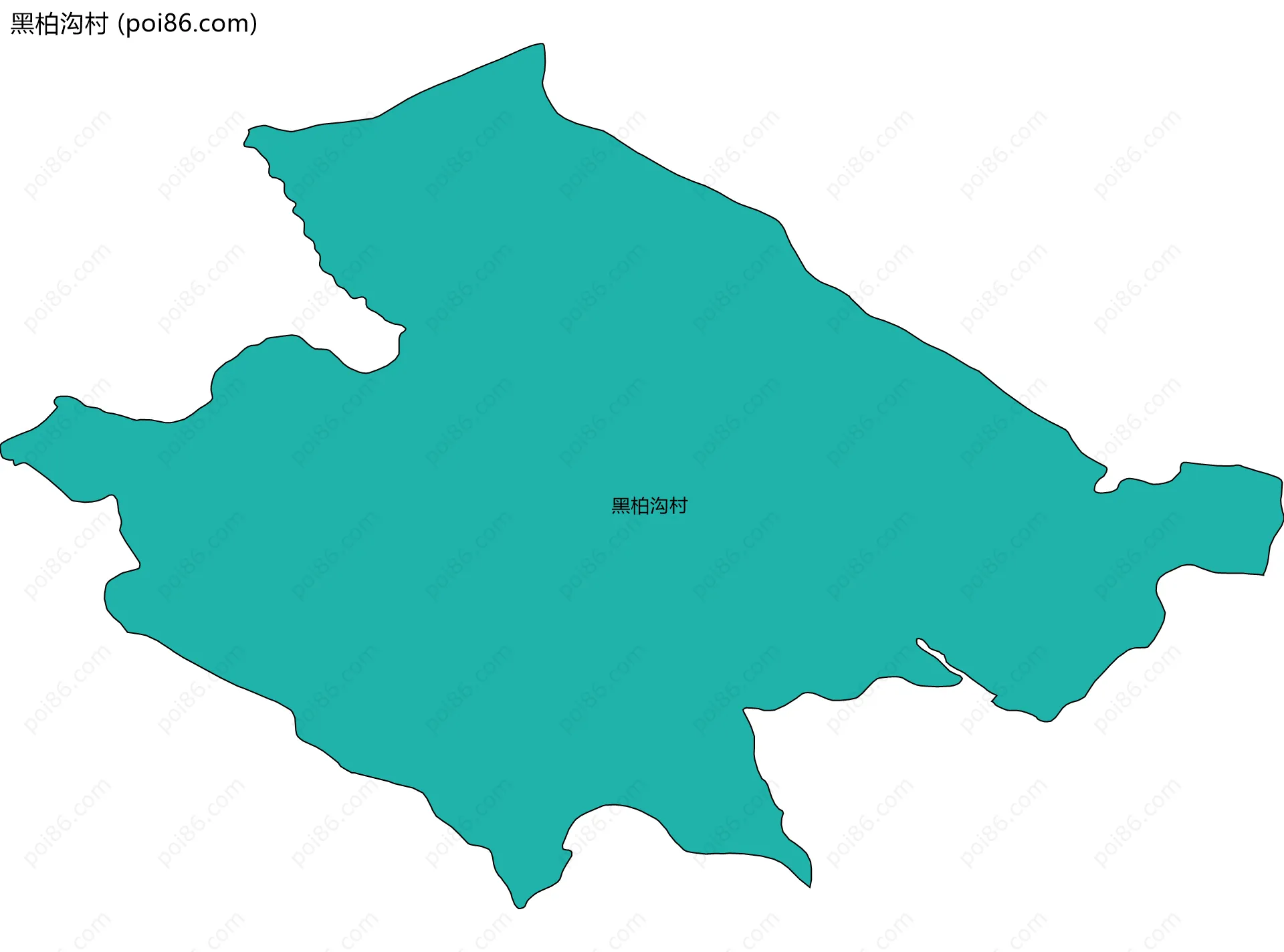 黑柏沟村边界地图