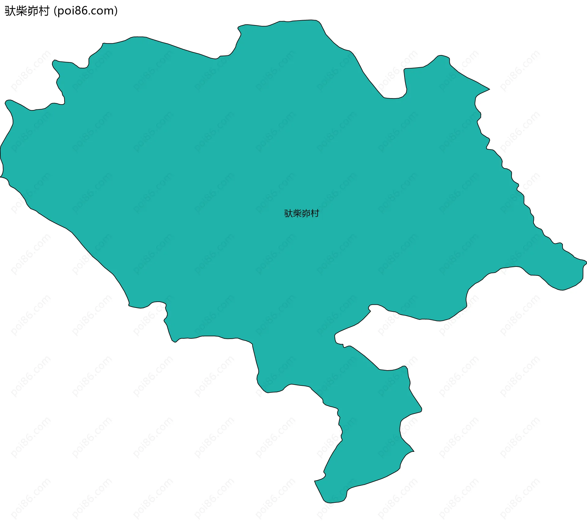 驮柴峁村边界地图