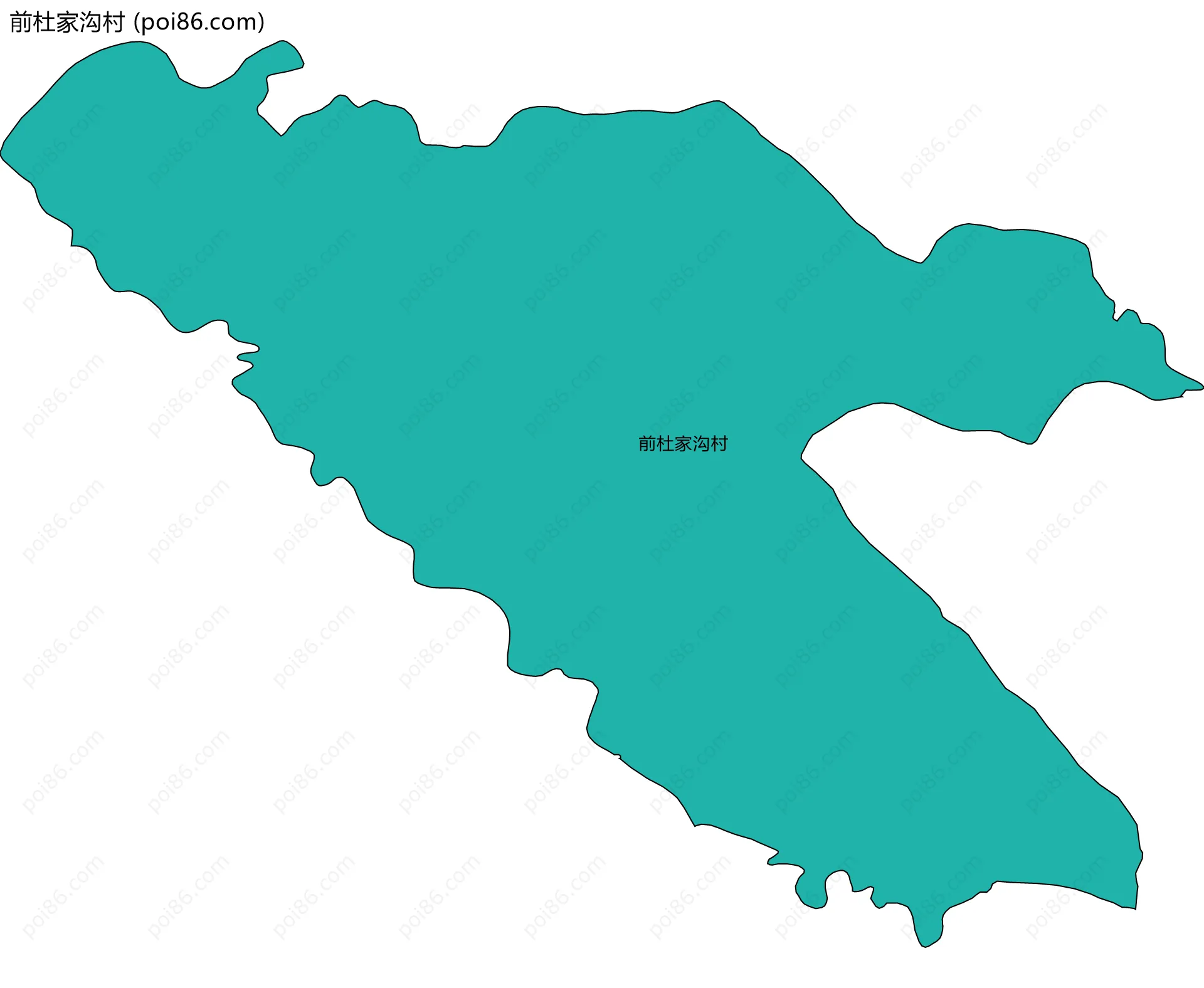 前杜家沟村边界地图