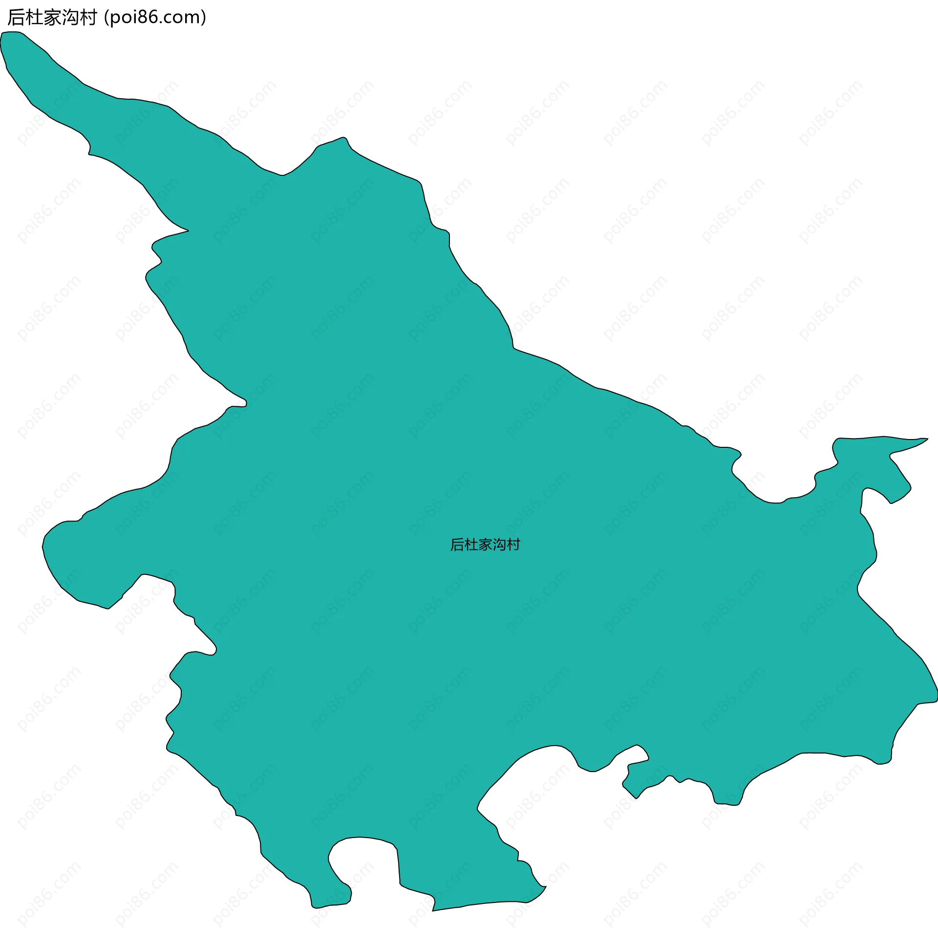 后杜家沟村边界地图