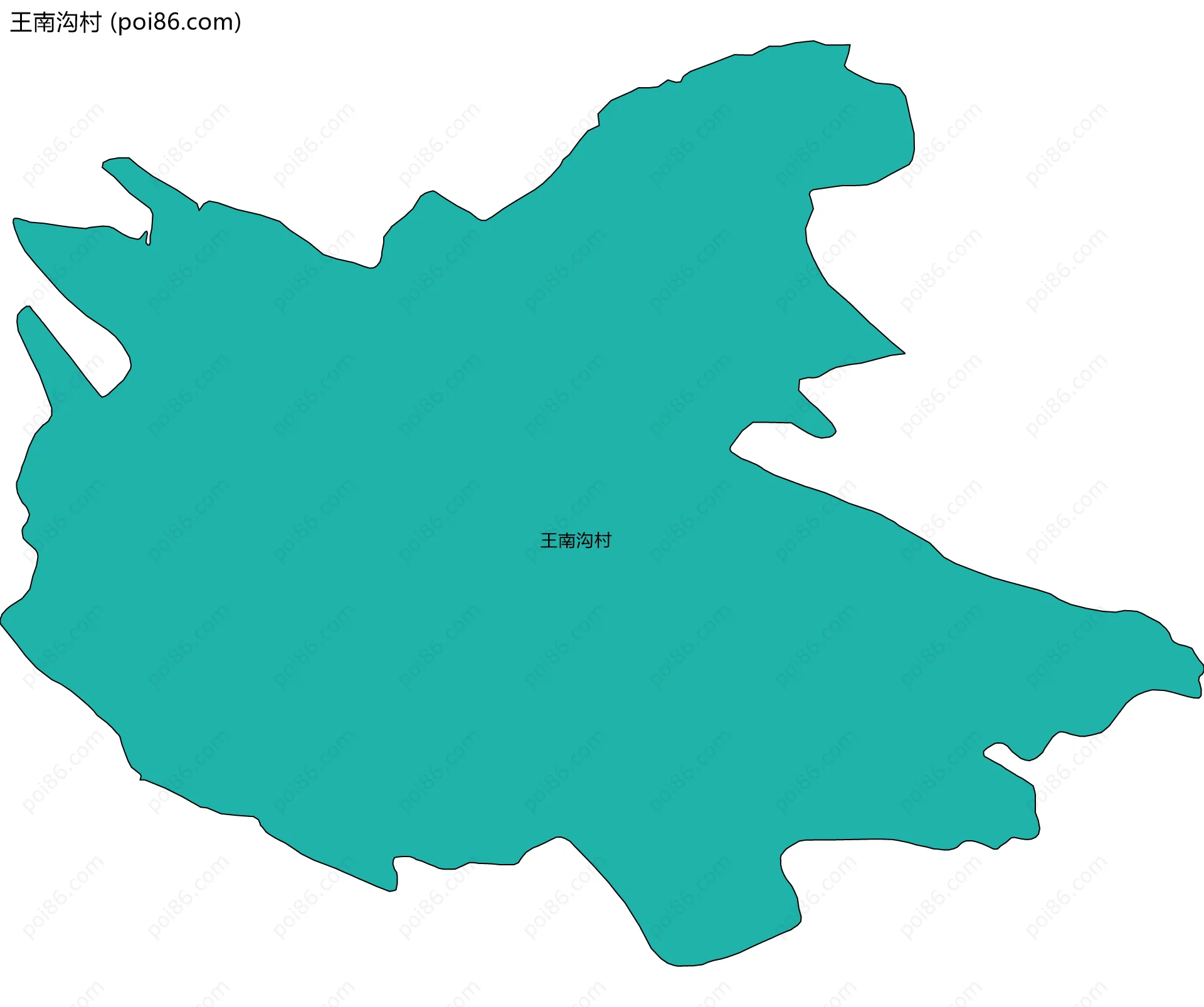 王南沟村边界地图