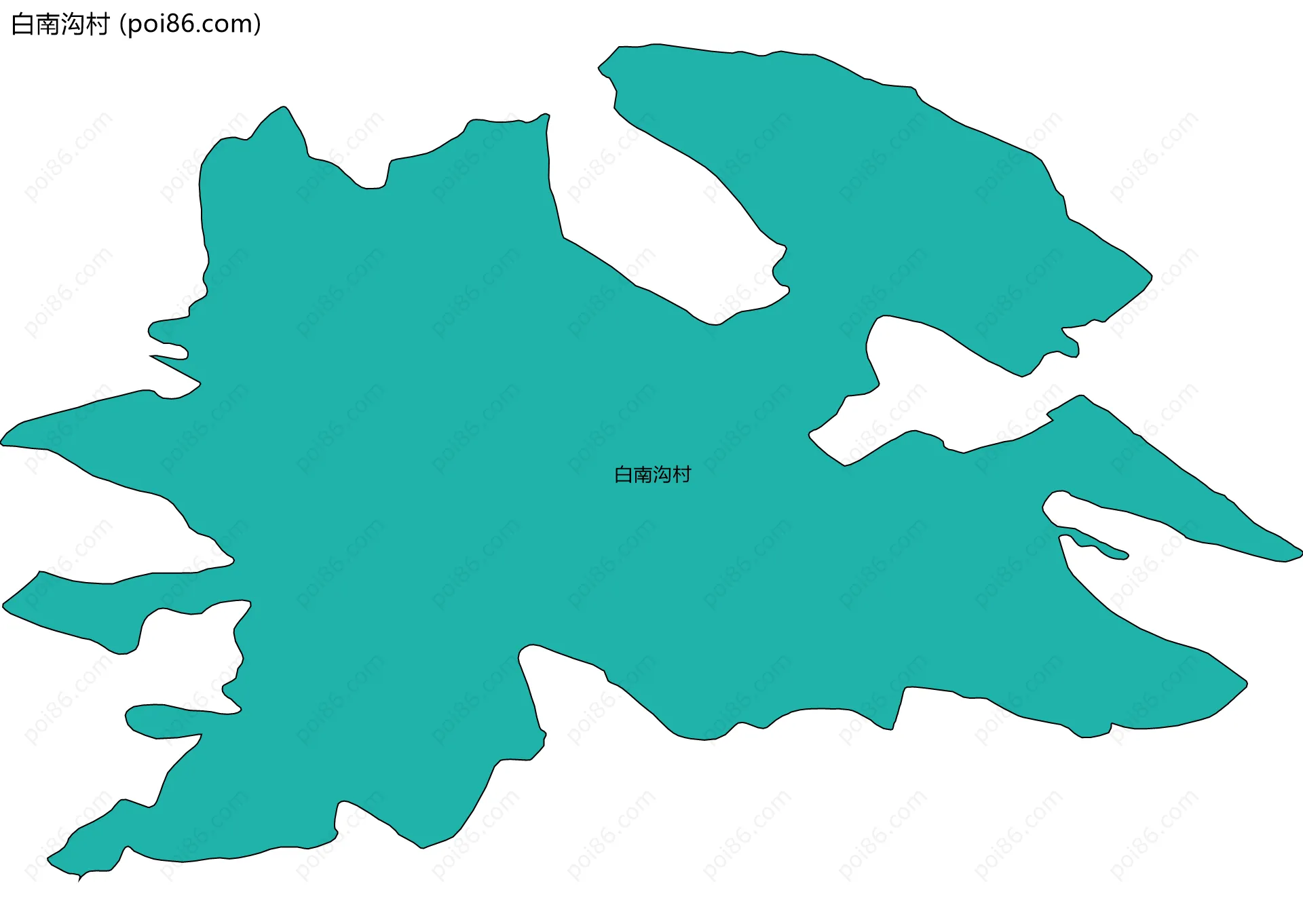 白南沟村边界地图